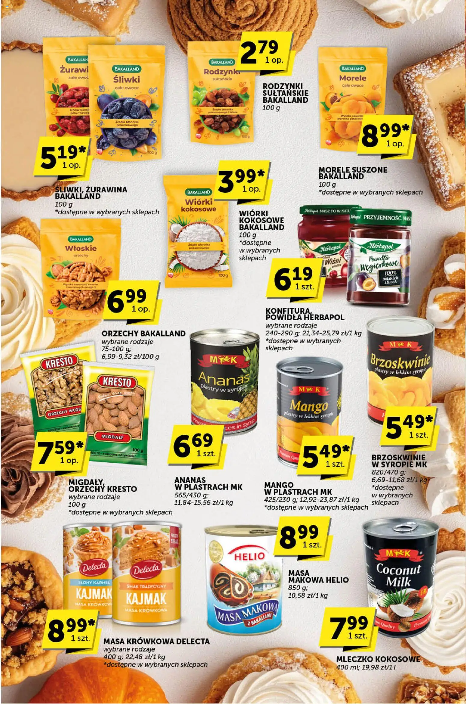 Groszek Gazetka - Katalog od 27.11.2025 | Strona: 20 | Produkty: Masa makowa, Morele, Brzoskwinie, Owoce