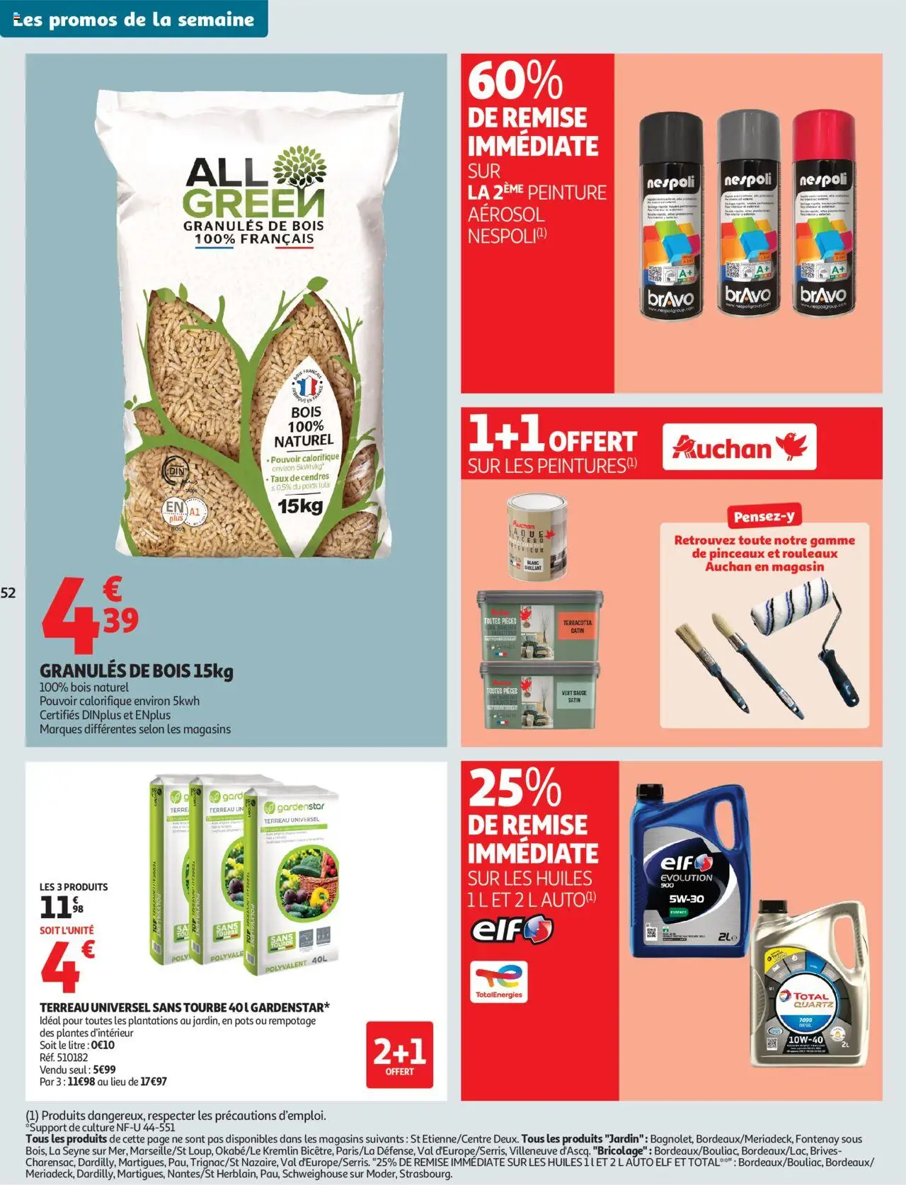  | Page: 52 | Produits: Terreau Universel, Plantes, Granules de bois, Terreau