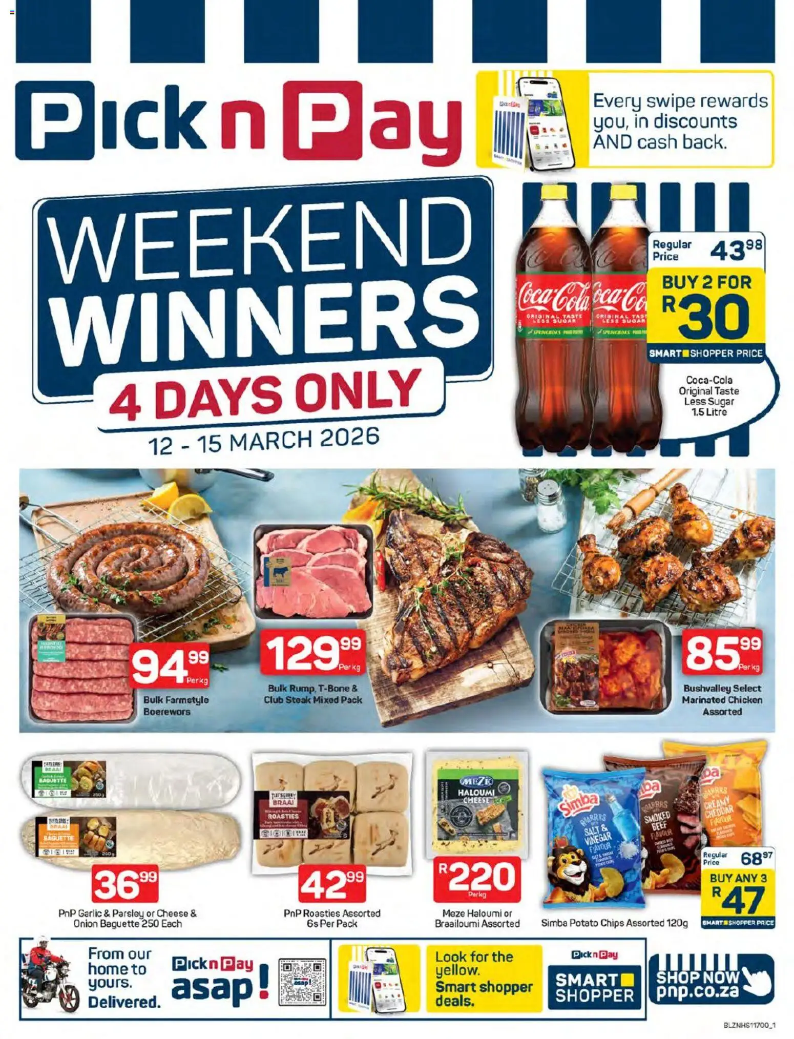 New Pick n Pay catalogue – valid from 12.03.2026 | Page: 1 | Products: Parsley, Cheese, Chips, Sugar