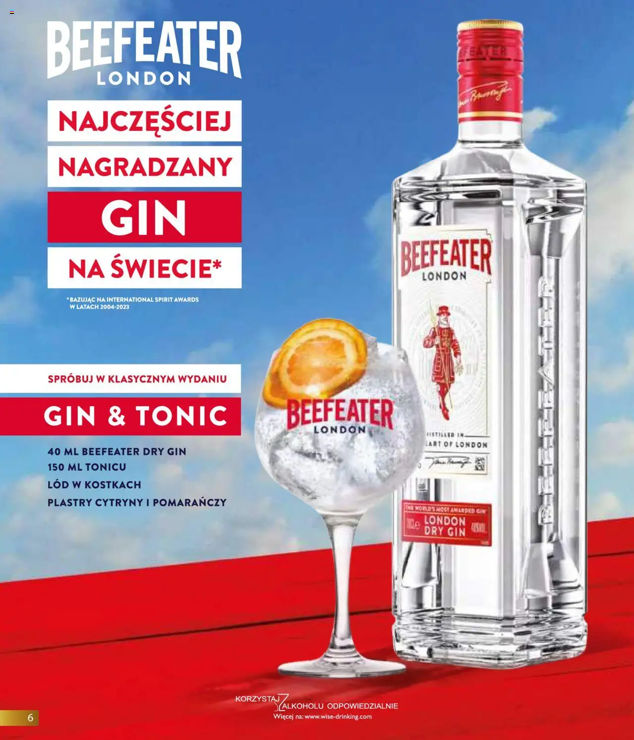 Eurocash Gazetka - Horeca od 01.06.2025 | Strona: 6 | Produkty: Cytryny, Beefeater, Lód w kostkach, Gin