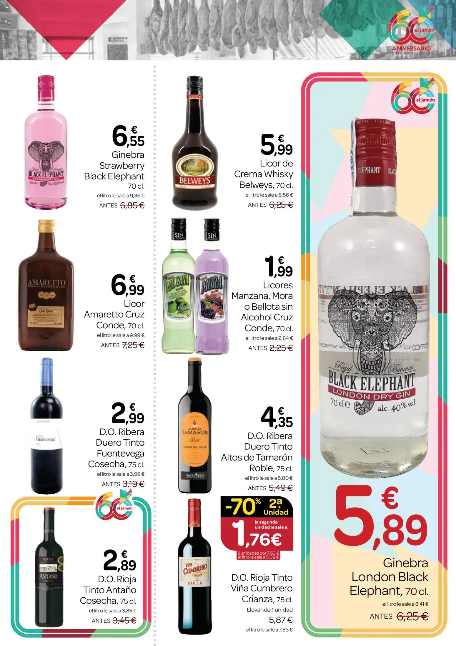 Supermercados El Jamón folleto │ válido desde el 23.04.2026 | Página: 7 | Productos: Licor, Ginebra, Crema, Whisky