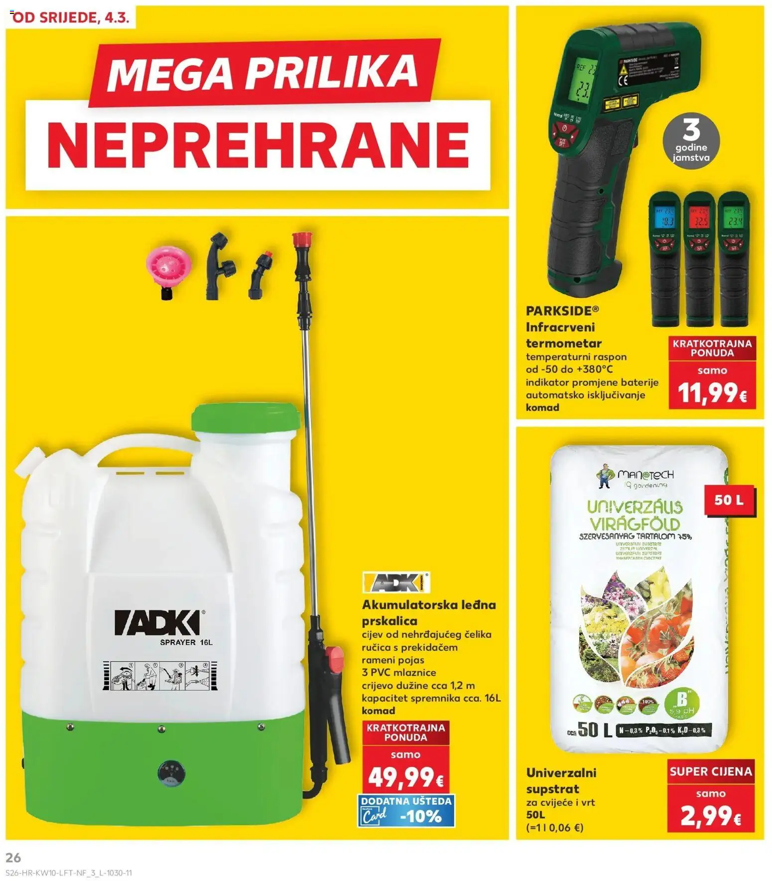 Kaufland katalog | vrijedi od 04.03.2026 | Stranica: 26 | Proizvodi: Termometar, Cvijeće, Pojas, Parkside