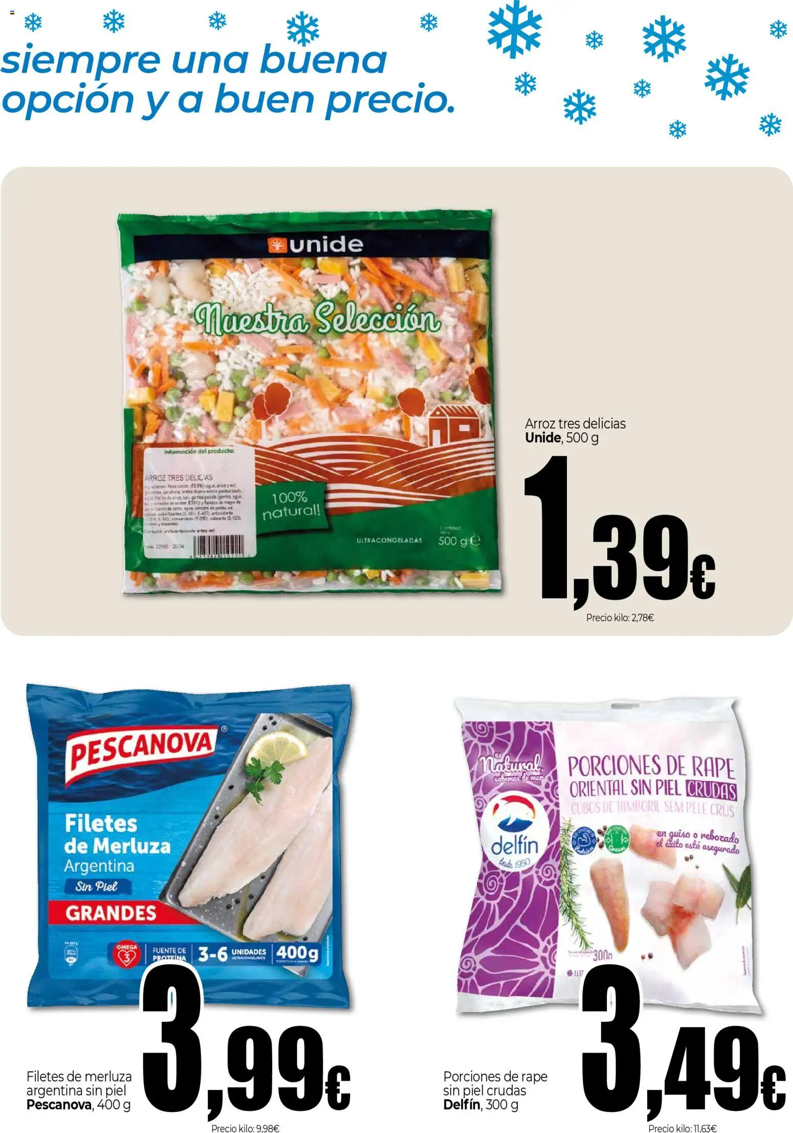Unide - Especial Congelados │ válido desde el 19.03.2026 | Página: 3 | Productos: Arroz, Filetes de merluza