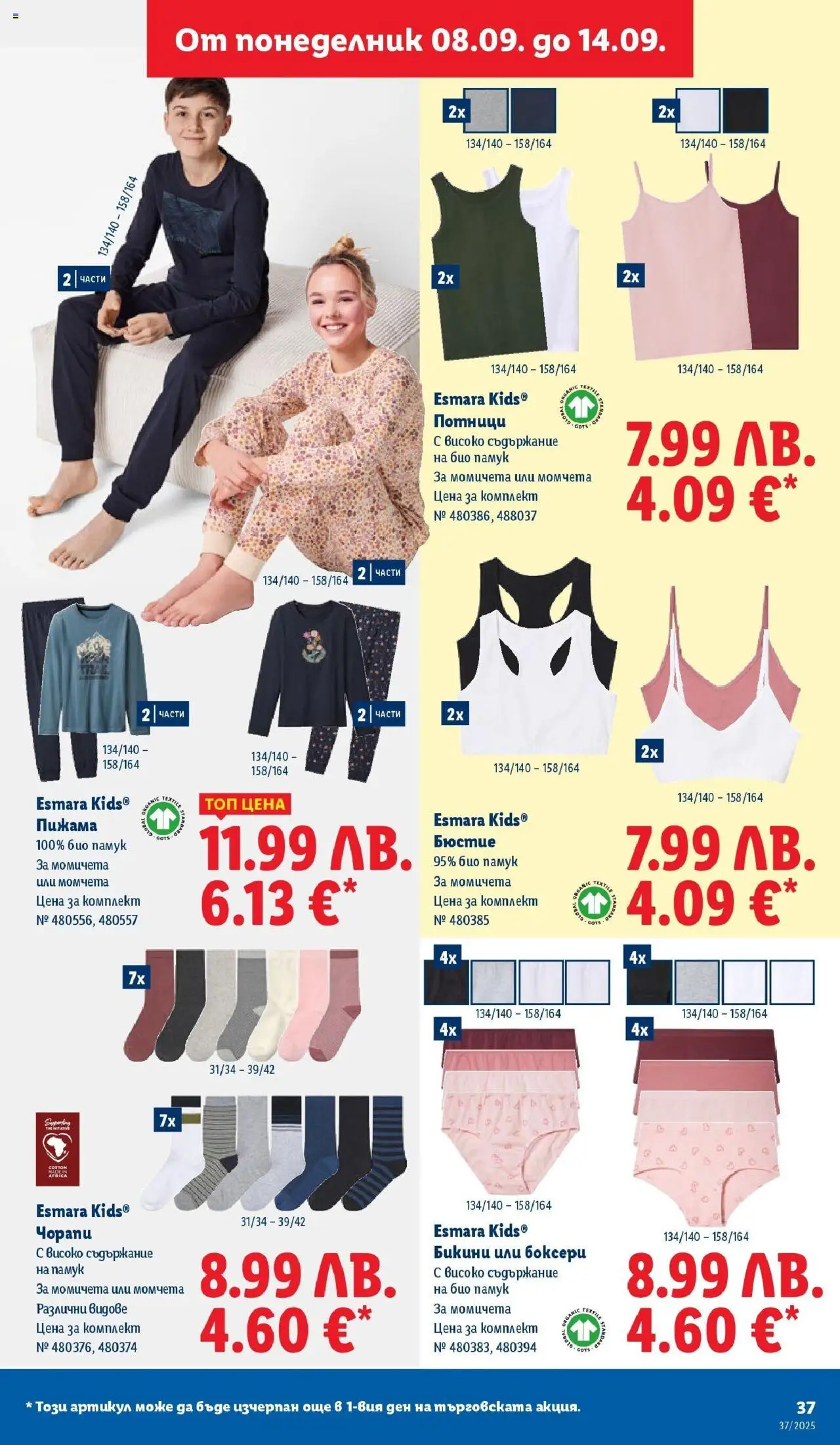{H1} | Страница: 37 | Продукти: Чорапи, Бикини, Памук, Бюстие