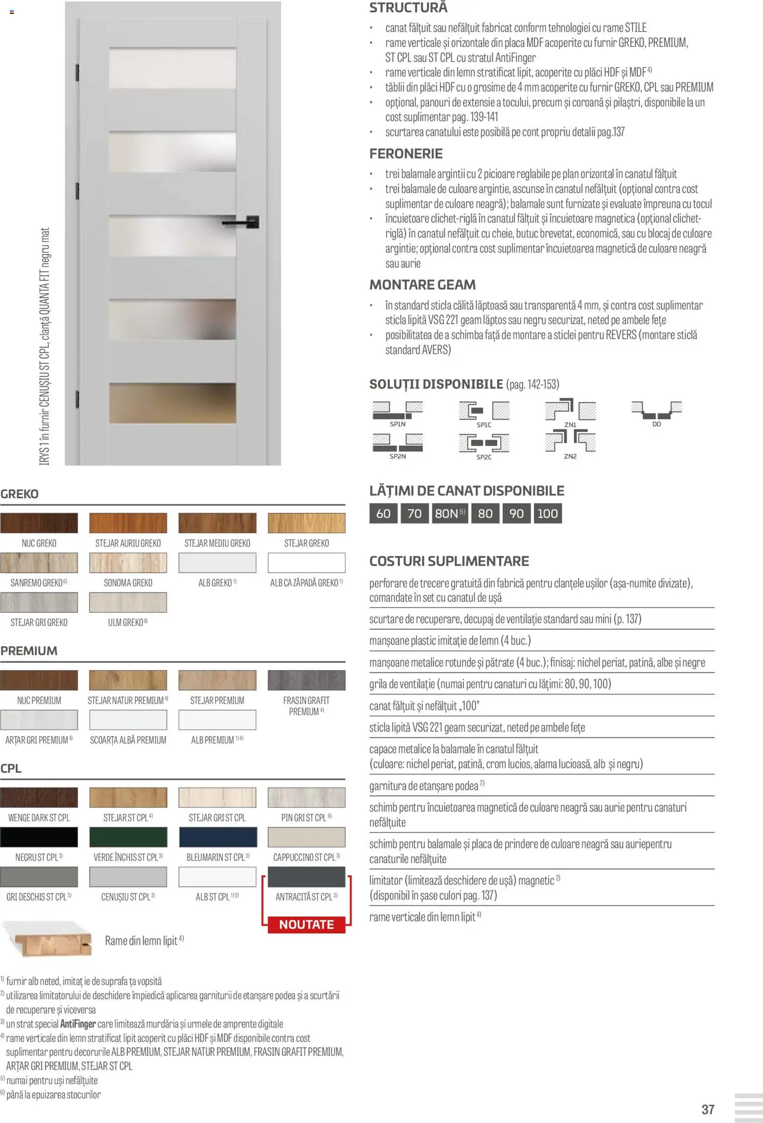 Noul catalog Proges – valabil de la 23.08.2024 | Pagină: 37 | Produse: Ușă