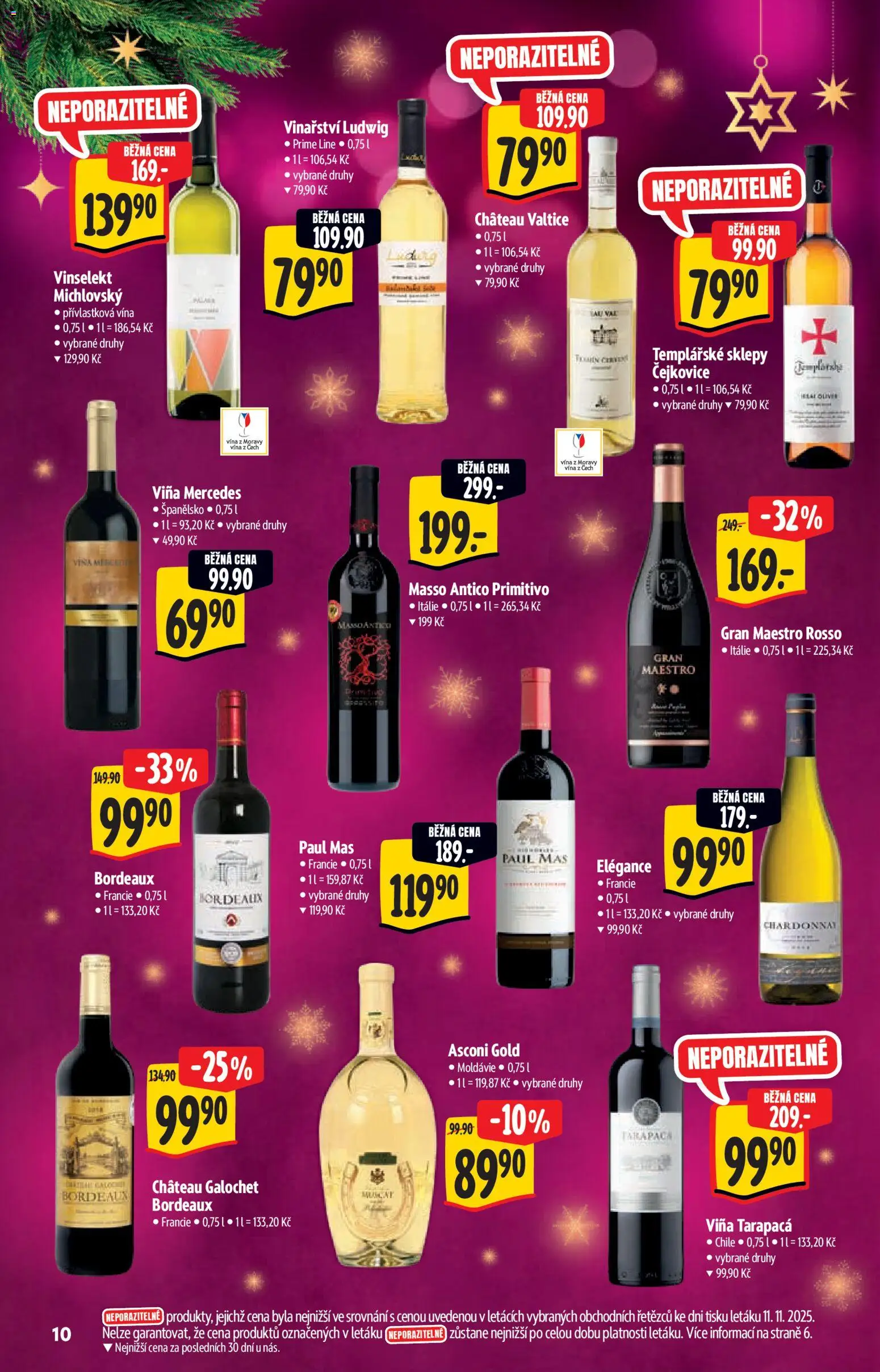 Albert katalog - Supermarket - Vianoce od 19.11.2025 | Strana: 10 | Produkty: Vál, Tarapaca, Primitivo