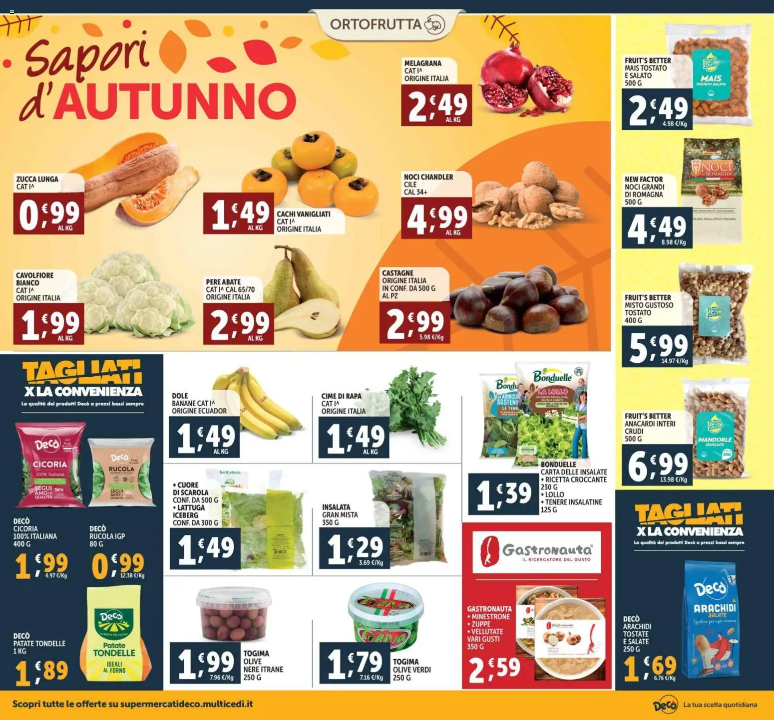 Volantino Decò del 28.10.2025 | Pagina: 6 | Prodotti: Minestrone, Noci, Arachidi, Forno