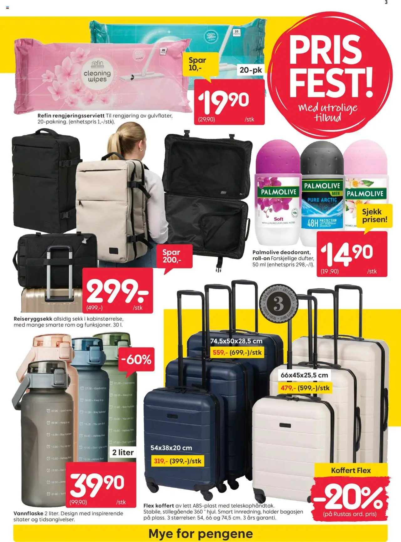  | Side: 3 | Produkter: Antiperspirant, Wipes, Persienn, Koffert