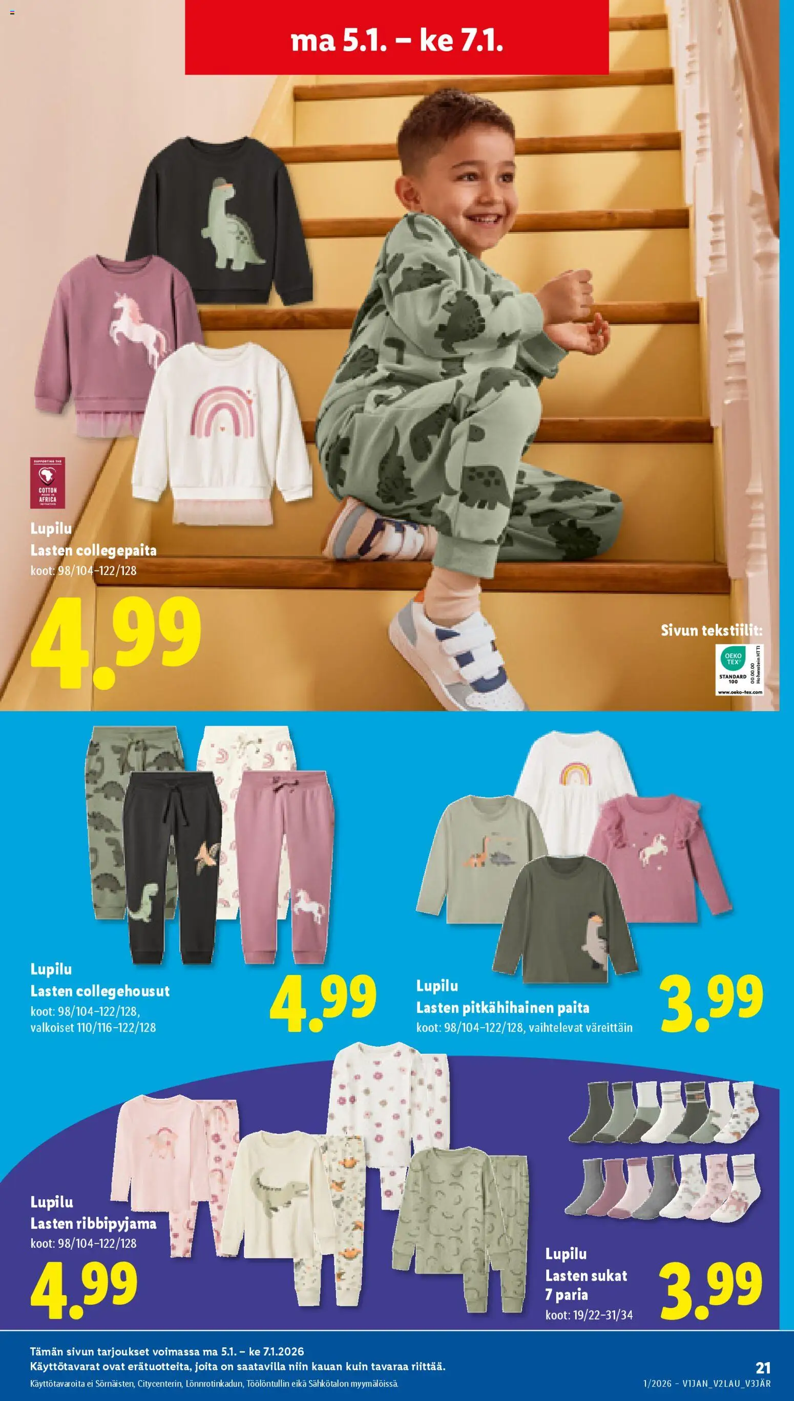 Lidl tarjoukset - Rovaniemi – voimassa 01.01.2026 alkaen | Sivu: 27 | Tuotteet: Paita, Sukat