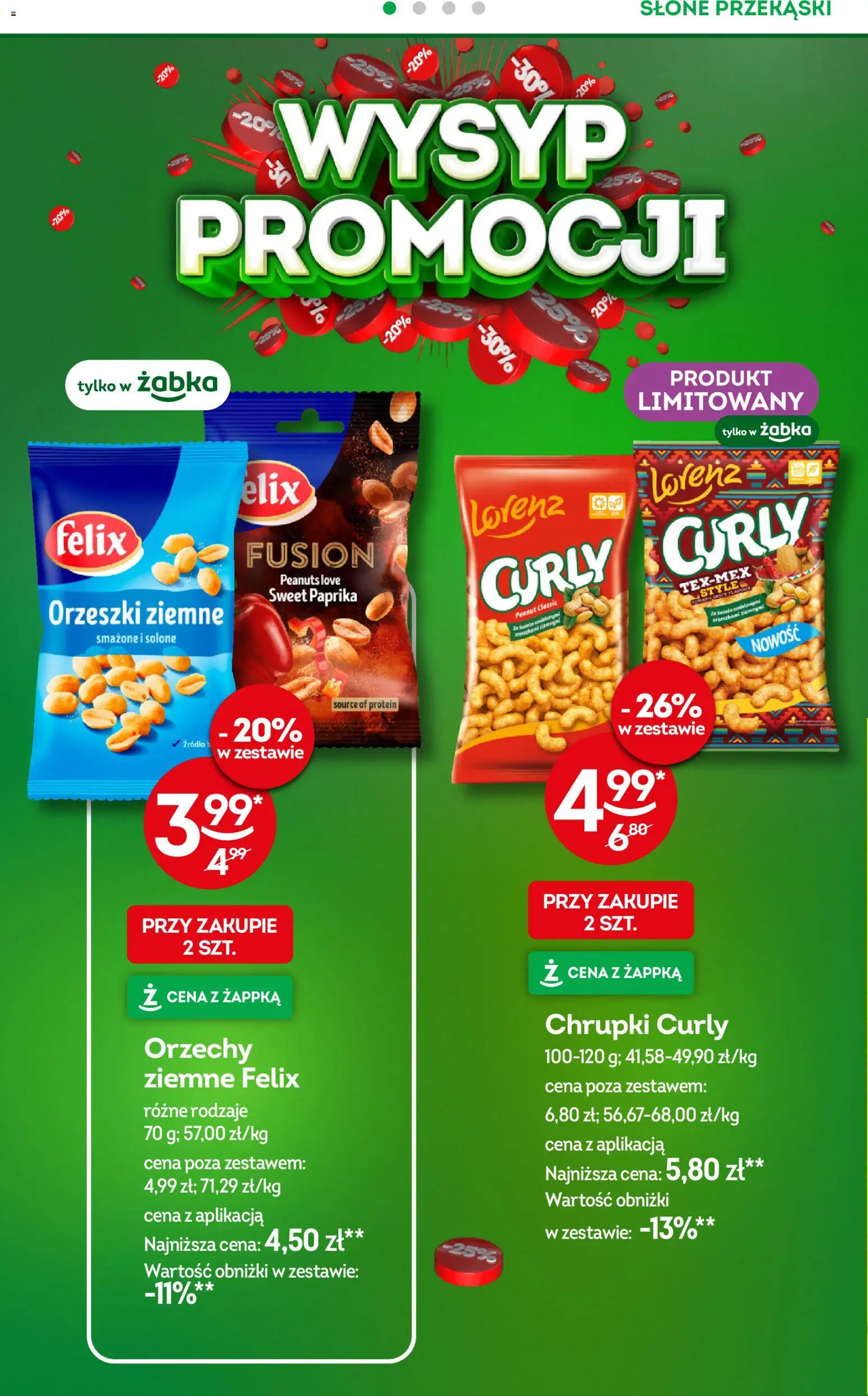 Żabka Gazetka od 05.11.2025 | Strona: 14 | Produkty: Chrupki, Orzeszki ziemne, Orzechy