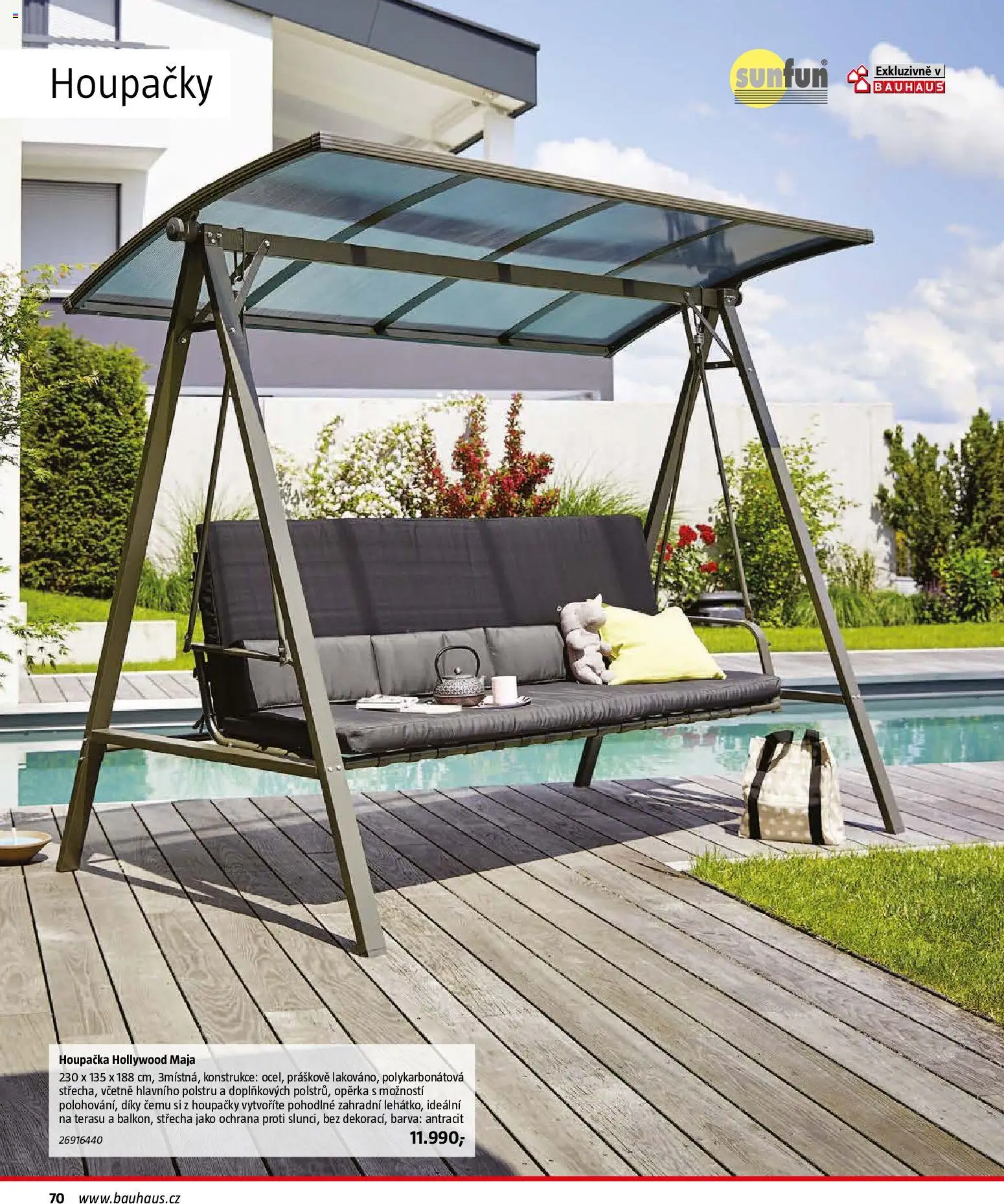 Bauhaus katalog Záhradní nábytek od 08.04.2026 | Strana: 70 | Produkty: Houpačka
