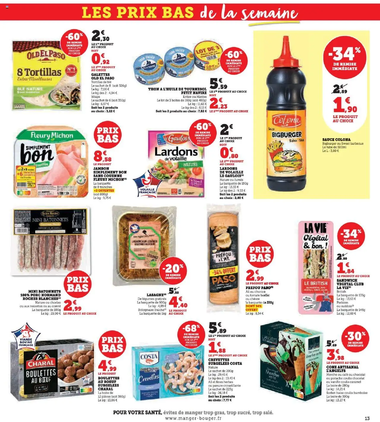  | Page: 13 | Produits: Fraise, Barbecue, Lardons, Jambon