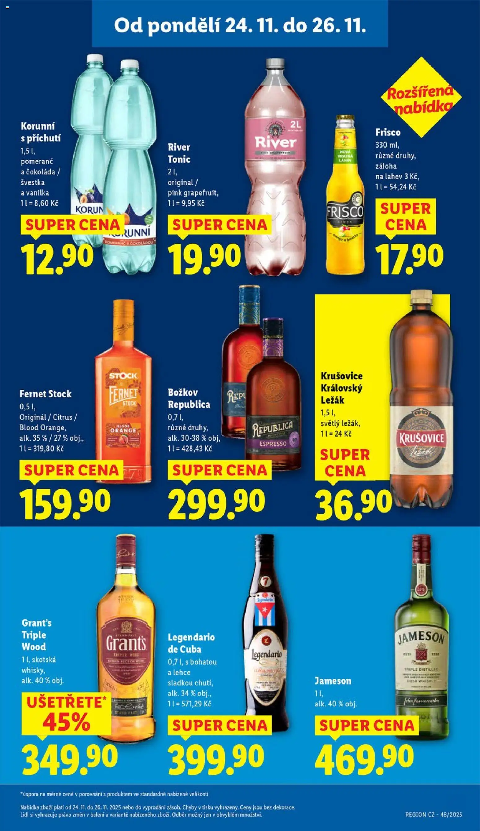 Lidl Black Friday od 24.11.2025 | Strana: 31 | Produkty: Whiskey, Tonic, Božkov, Láhev