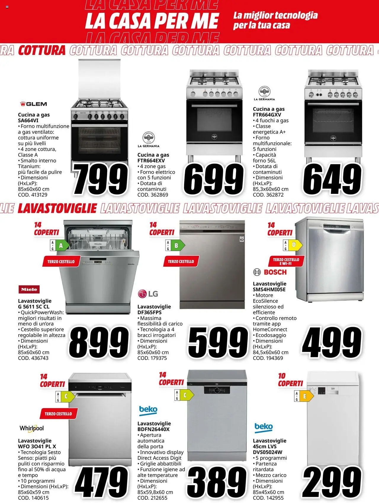 Volantino Media World del 04.09.2025 | Pagina: 14 | Prodotti: Acqua, Lavastoviglie, Miele, Forno elettrico