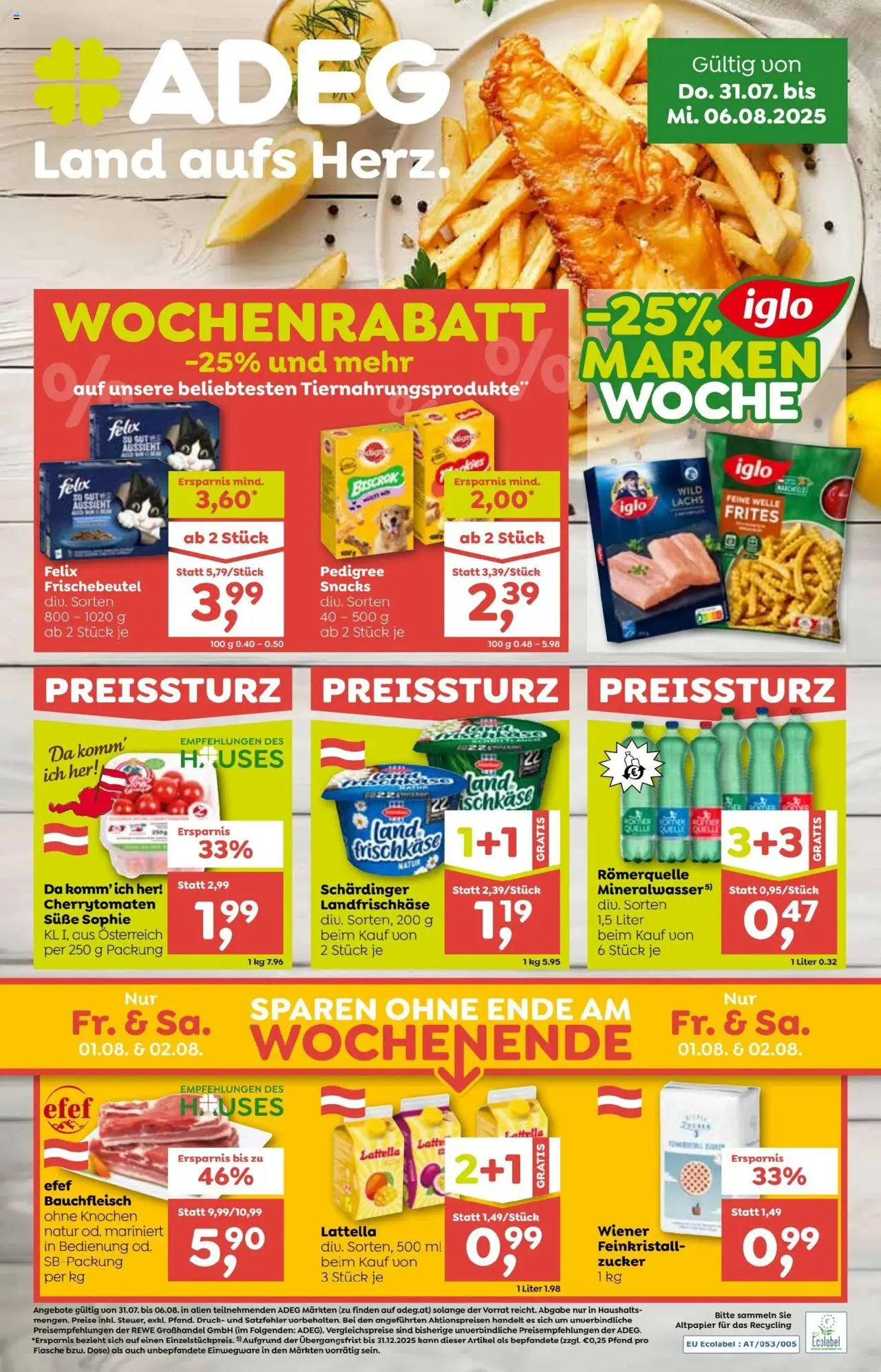 ADEG Vorarlberg gültig ab 31.07.2025 | Seite: 1 | Produkte: Zucker