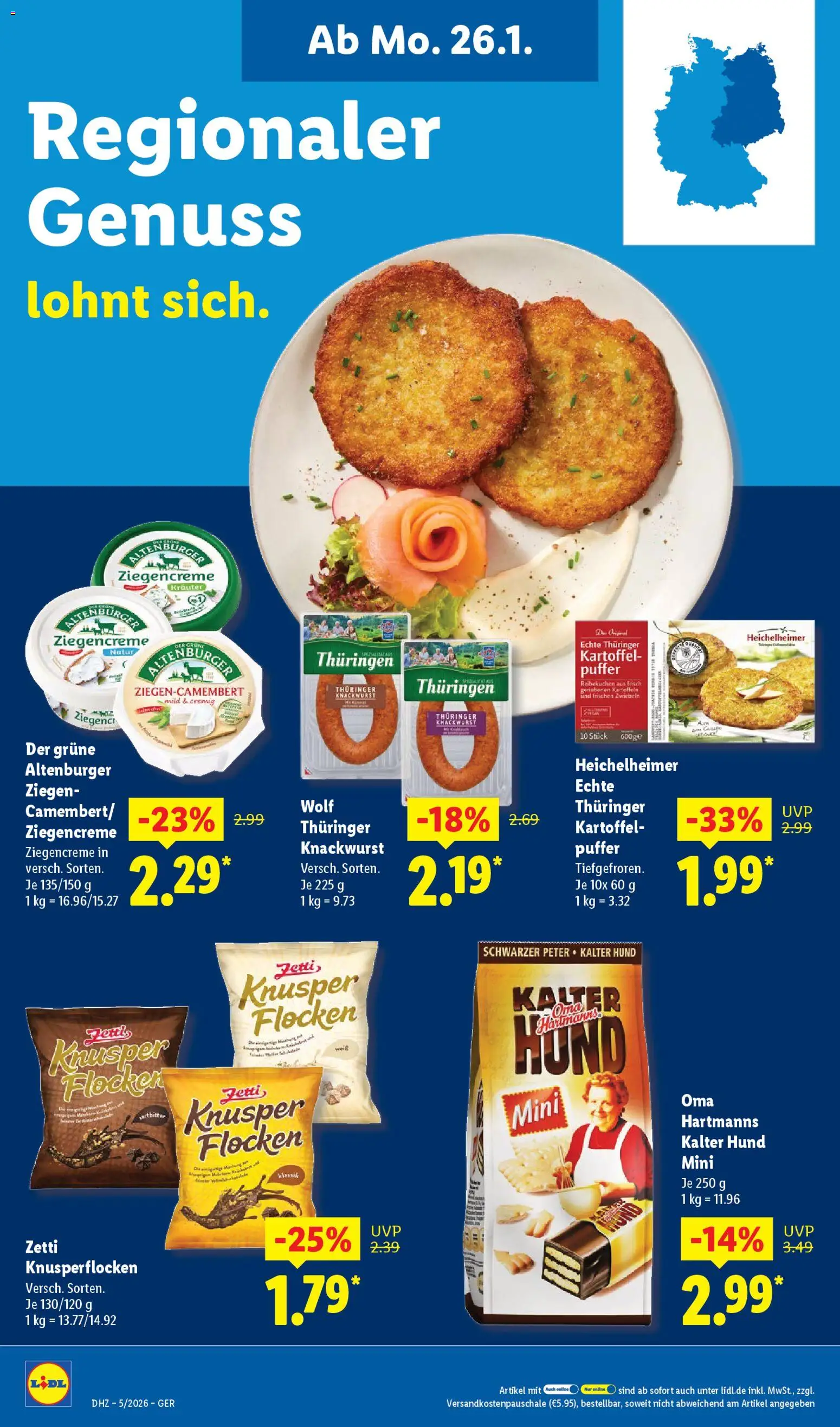 Lidl Prospekt Grimma – gültig ab 26.01.2026 | Seite: 16 | Produkte: Kartoffeln, Zwiebeln, Flocken