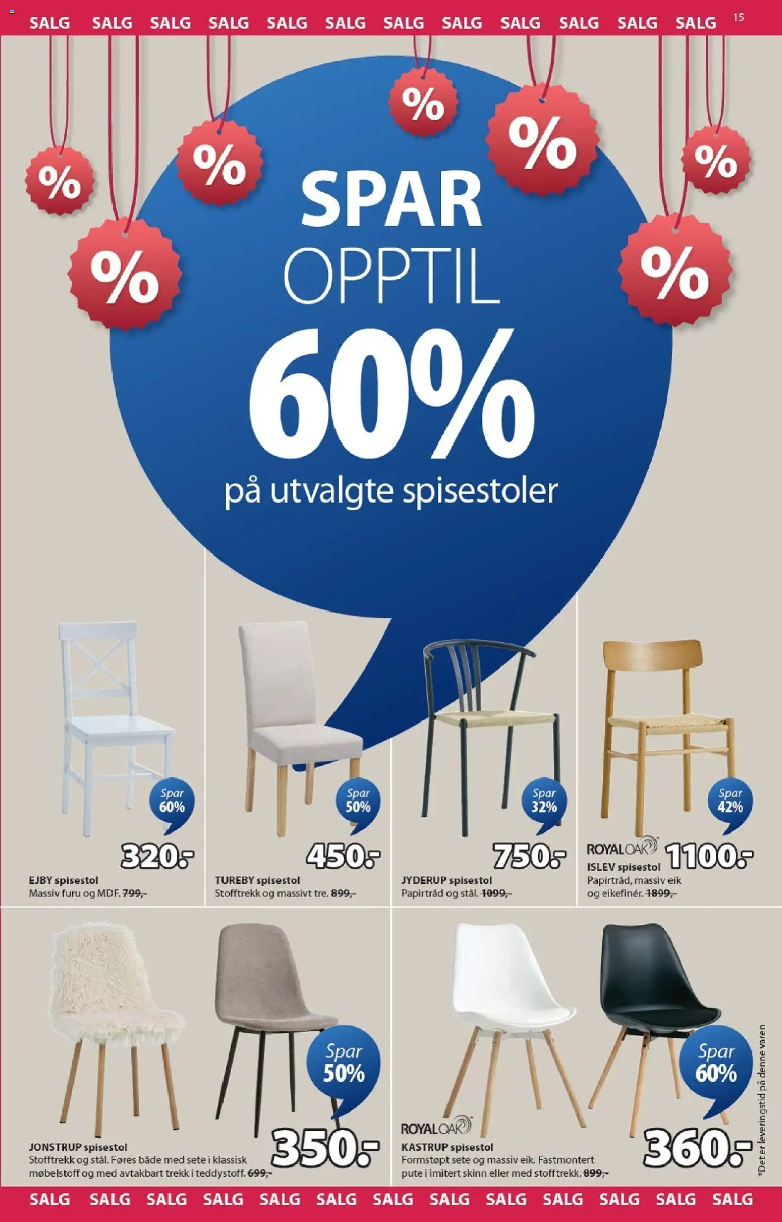 {H1} | Side: 15 | Produkter: Spisestol, Pute