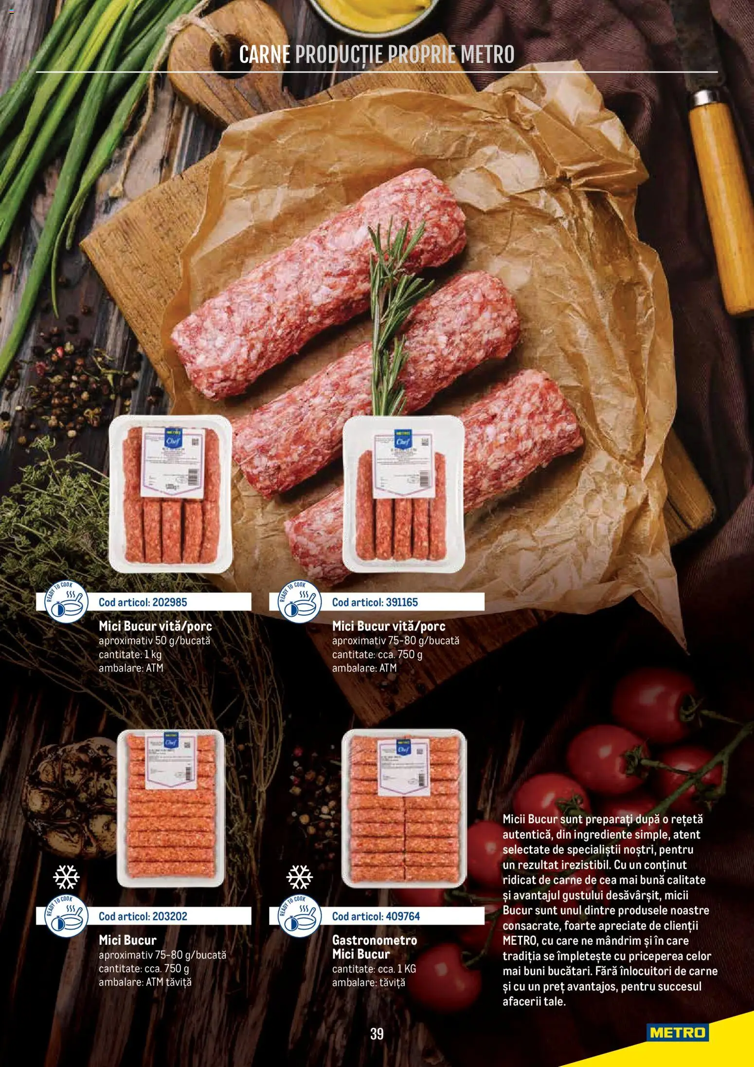 Noul catalog Metro – valabil de la 21.04.2026 | Pagină: 39 | Produse: Mici