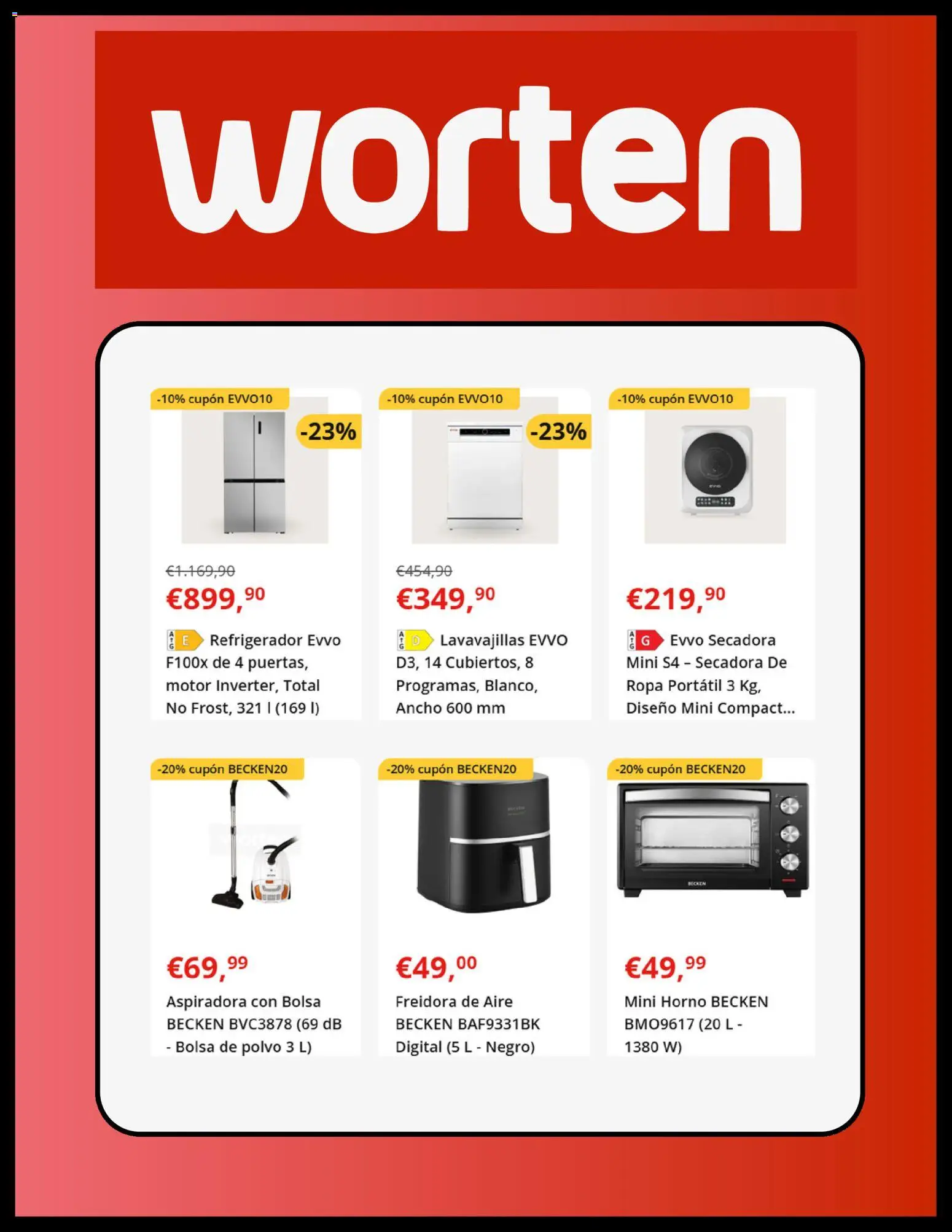 Worten folleto │ válido desde el 14.04.2026 | Página: 4 | Productos: Ropa, Horno, Aspiradora, Freidora