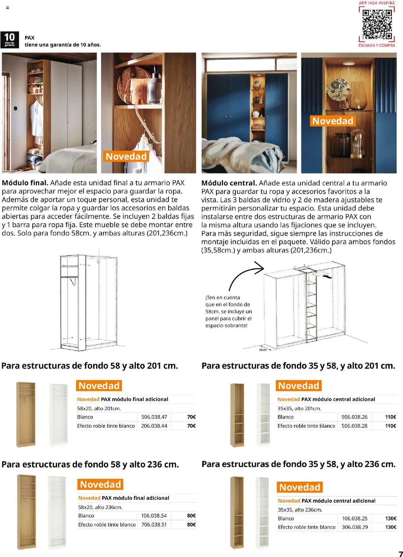Catálogo IKEA Pax y Komplement │ válido desde el 01.09.2025 | Página: 7 | Productos: Tinte, Té, Ropa, Armario