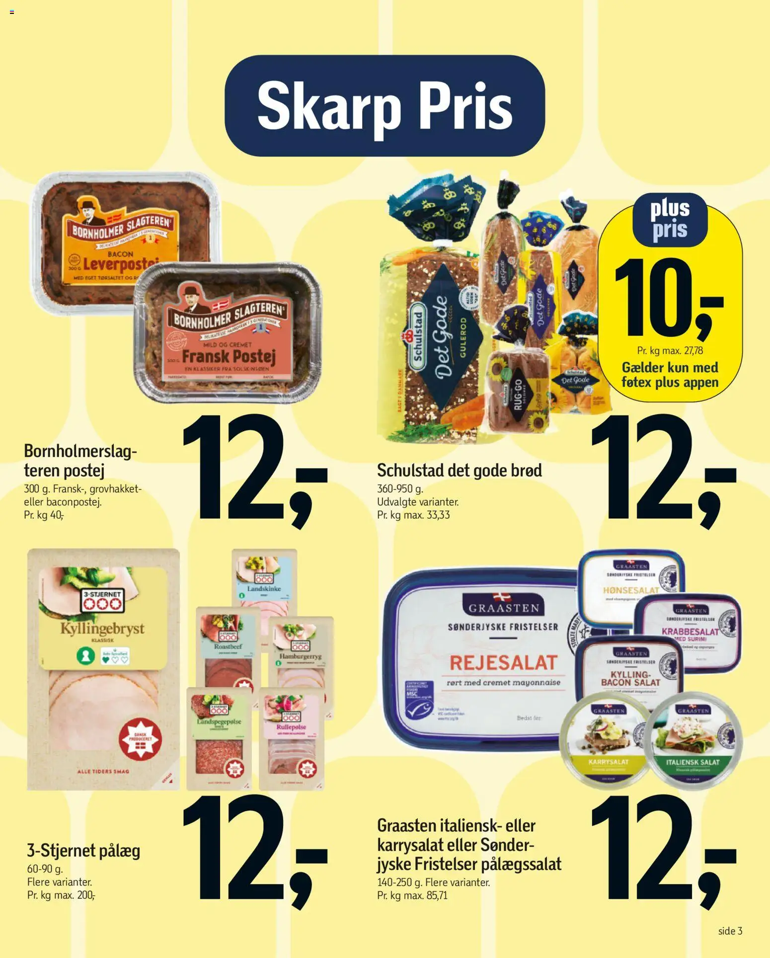 Føtex tilbudsavis – gyldig fra 27.03.2026 | Side: 3 | Produkter: Pålæg, Rullepølse, Gulerod, Roastbeef