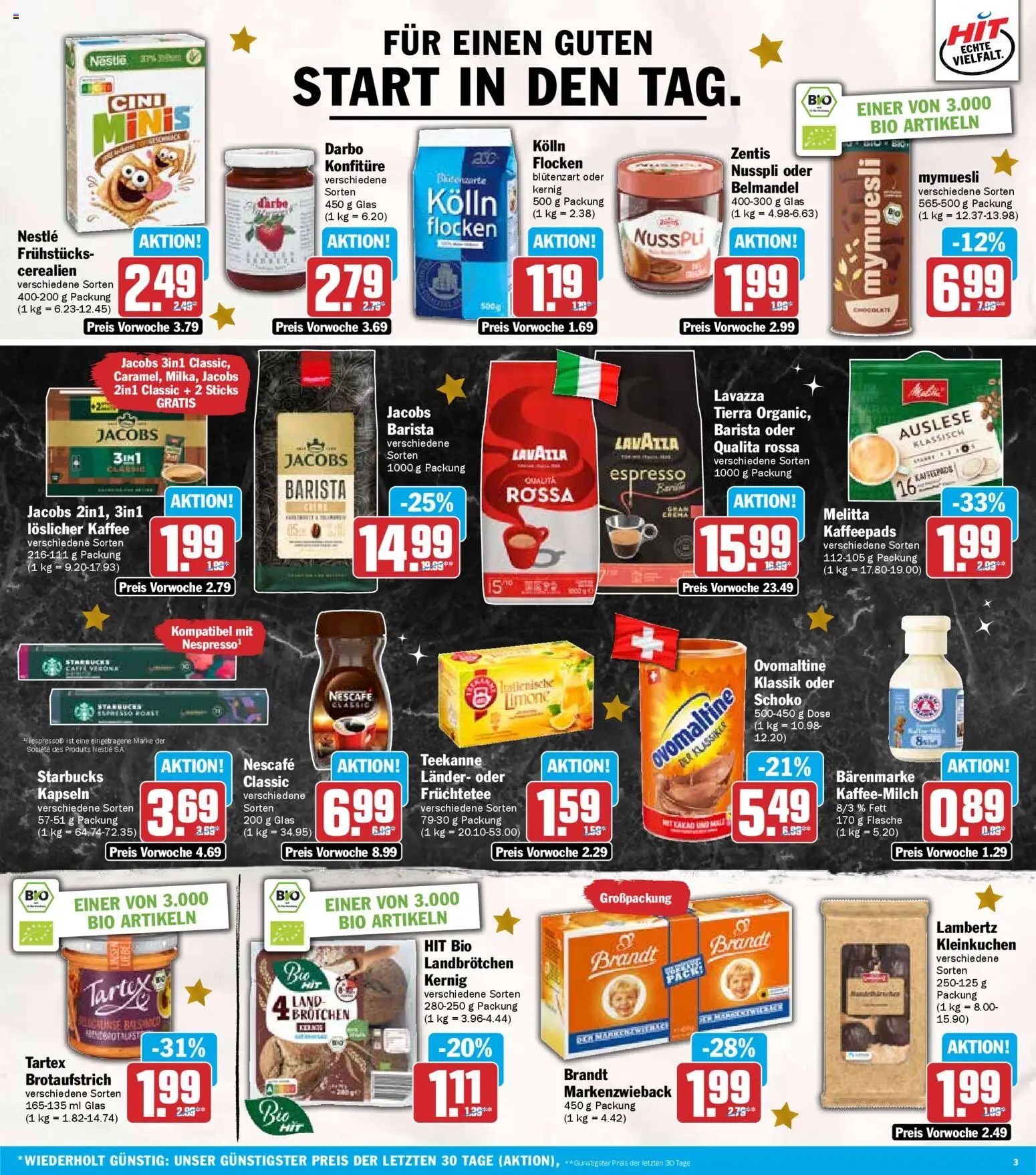 HIT Prospekt 	 – gültig ab 01.12.2025 | Seite: 3 | Produkte: Ovomaltine, Kaffeepads, Kolln, Teekanne