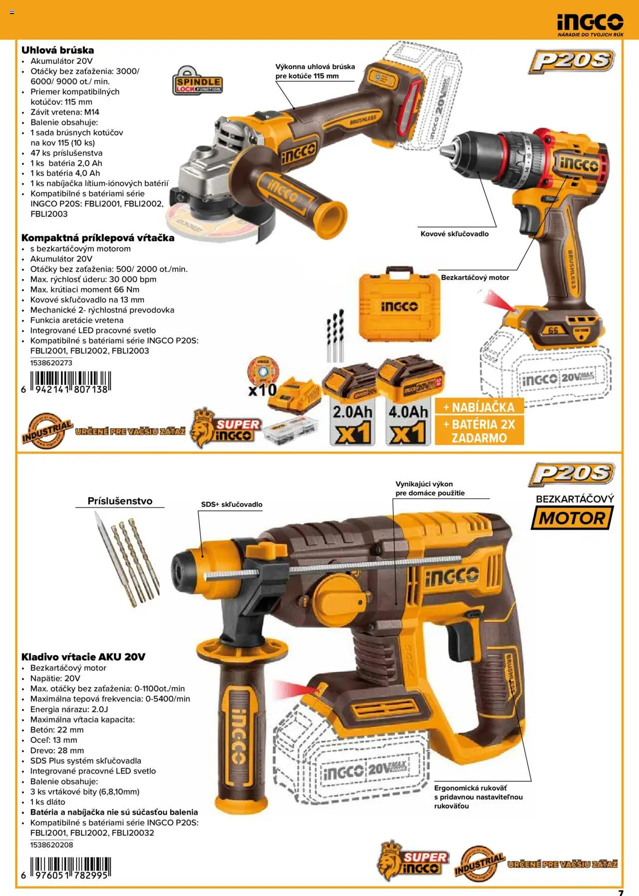 Nové Kinekus akcie – leták je platný od 28.04.2025 | Strana: 7 | Produkty: Svetlo, Príklepová vŕtačka, Náradie, Vŕtačka