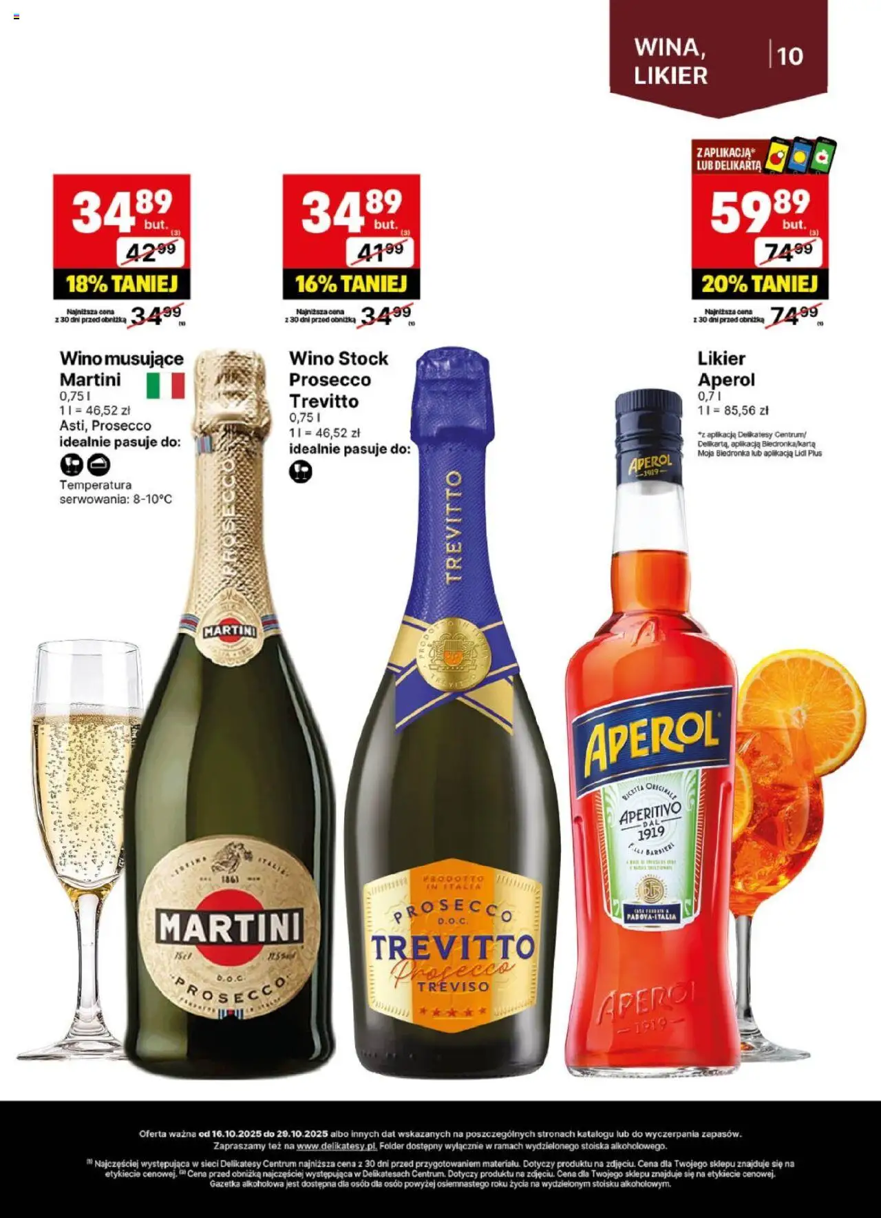 Delikatesy Centrum Gazetka - DeliBarek od 16.10.2025 | Strona: 10 | Produkty: Martini, Martini prosecco, Delikatesy, Prosecco