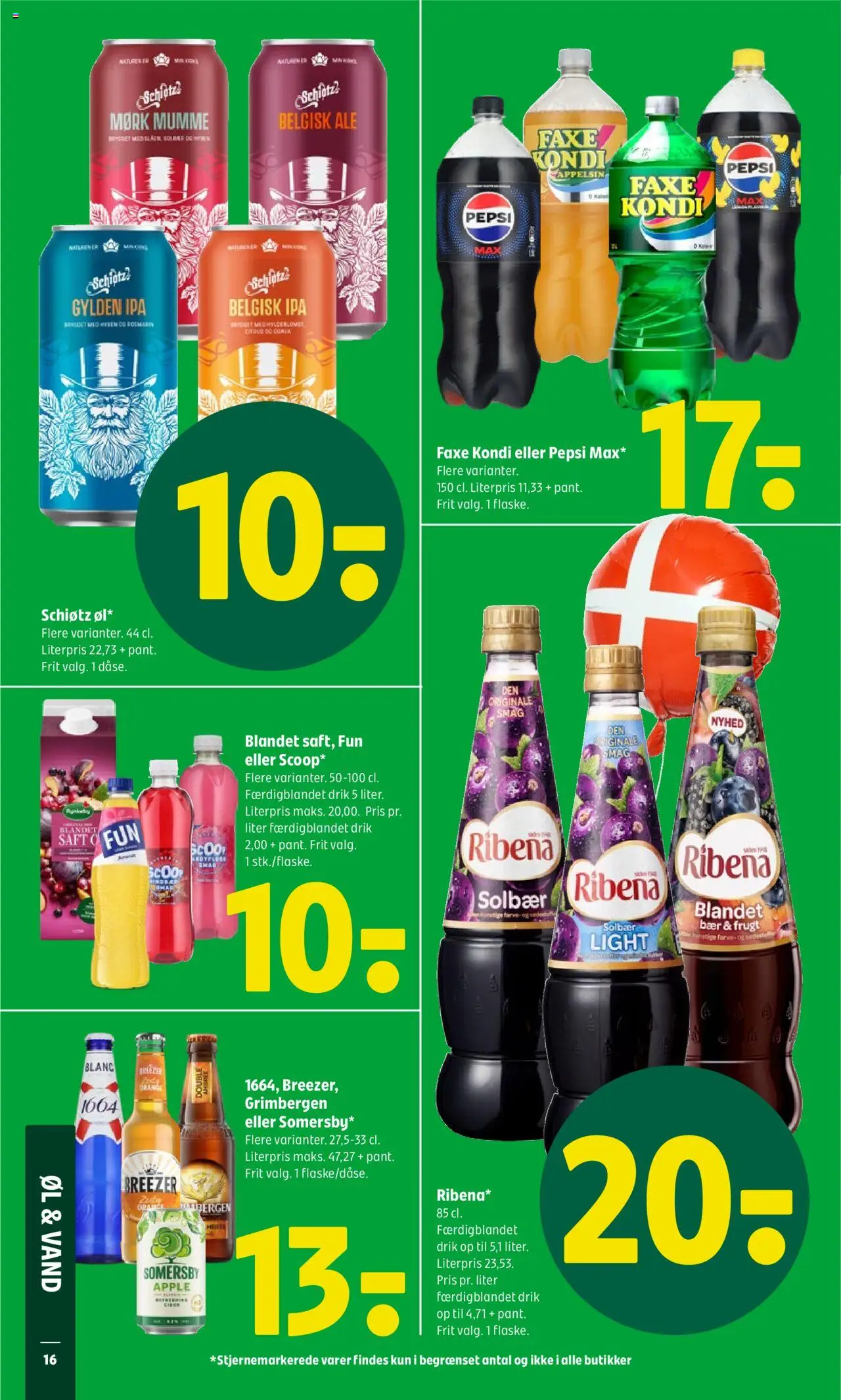 Coop 365 Tilbudsavis gyldig fra 28.08.2025 | Side: 18 | Produkter: Juice, Faxe Kondi, Solbær, Pepsi