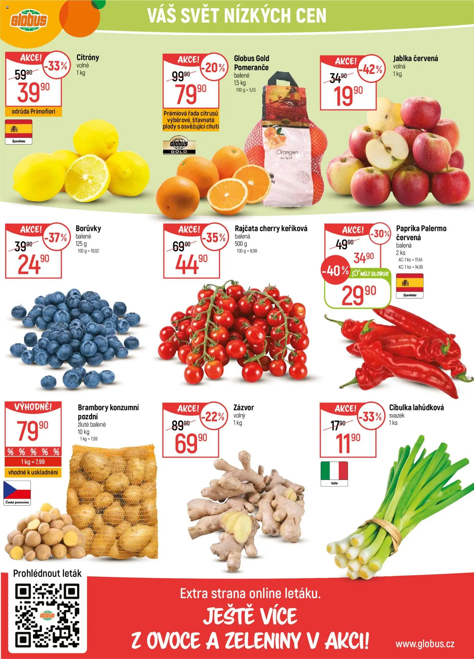 Globus leták - Plzeň od 14.01.2026 | Strana: 19 | Produkty: Ovoce, Pomeranče, Paprika, Zázvor