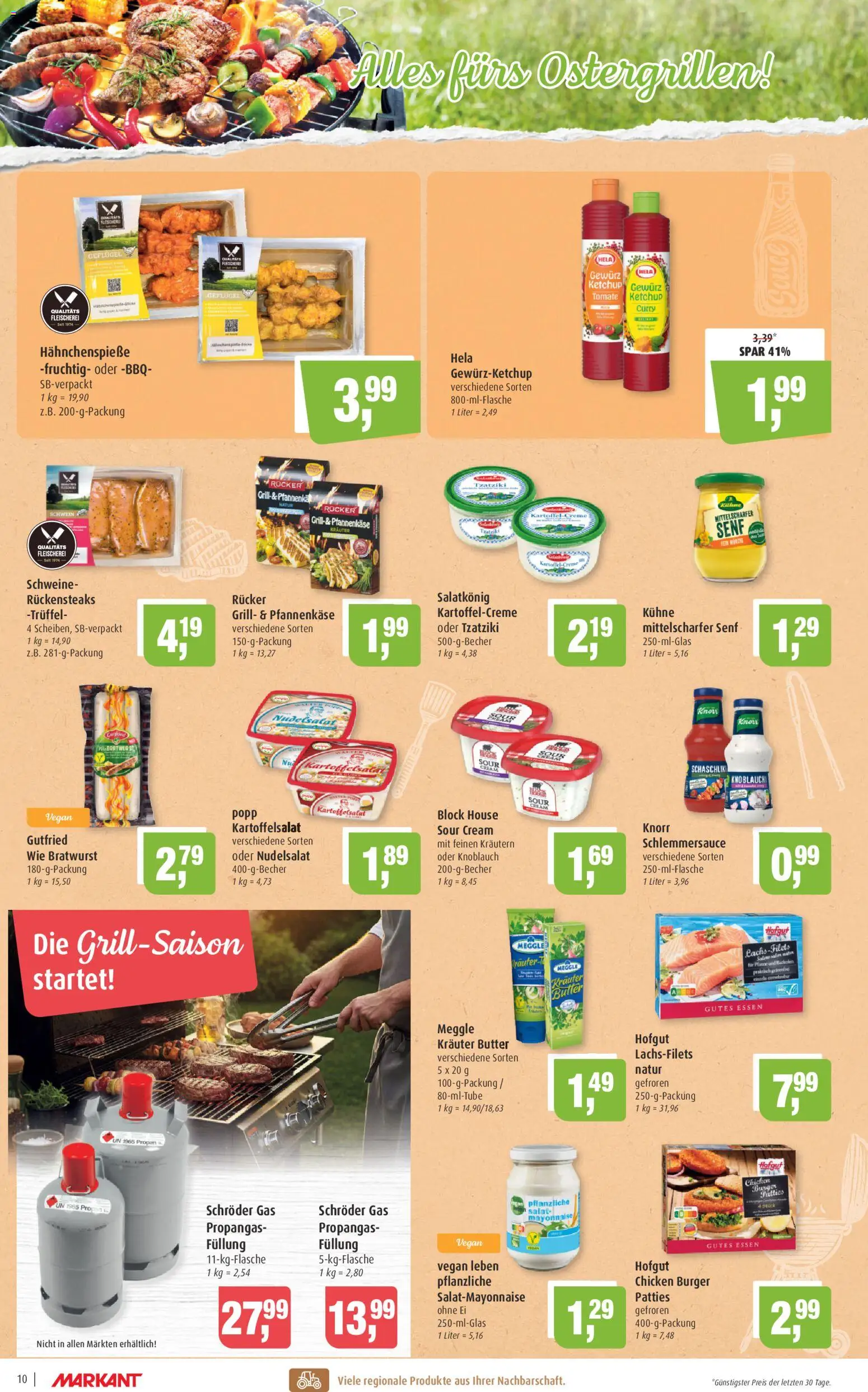 Markant Prospekt 	 – gültig ab 30.03.2026 | Seite: 10 | Produkte: Bratwurst, Knoblauch, Backofen, Ketchup