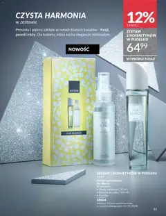 Pogląd oferty "Avon Katalog 12 2025" - ważna od 01.12.2025 | Strona: 33 | Produkty: Pudełko, Woda toaletowa, Woda