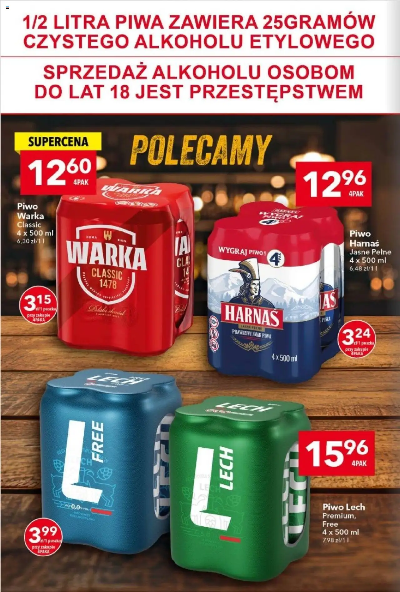 Lewiatan gazetka od 23.10.2025 | Strona: 16 | Produkty: Warka, Piwo Warka, Harnaś, Piwo