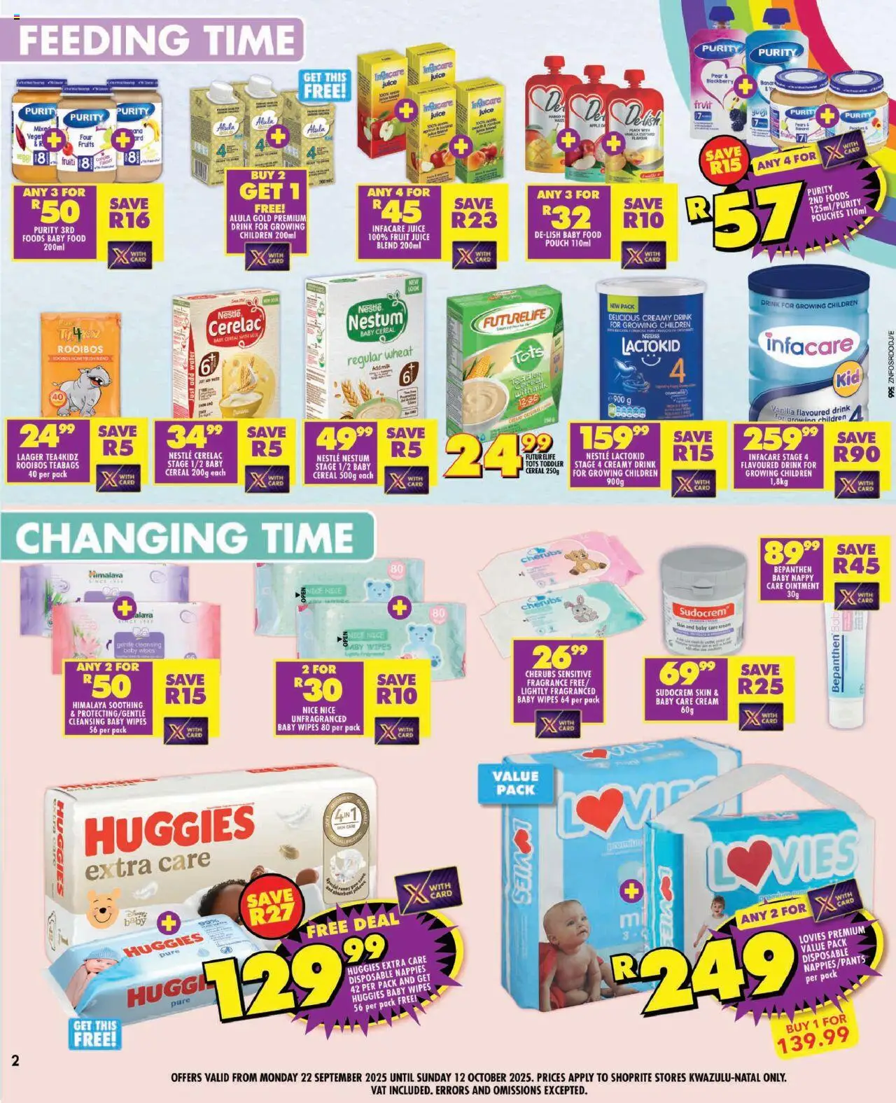 New Shoprite catalogue – valid from 22.09.2025 | Page: 2 | Products: Custard, Fragrance, Water, Fruit