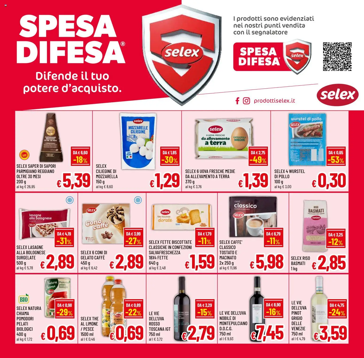 Volantino A&O del 29.04.2026 | Pagina: 10 | Prodotti: Pesce, Mozzarella, Parmigiano reggiano, Macinato