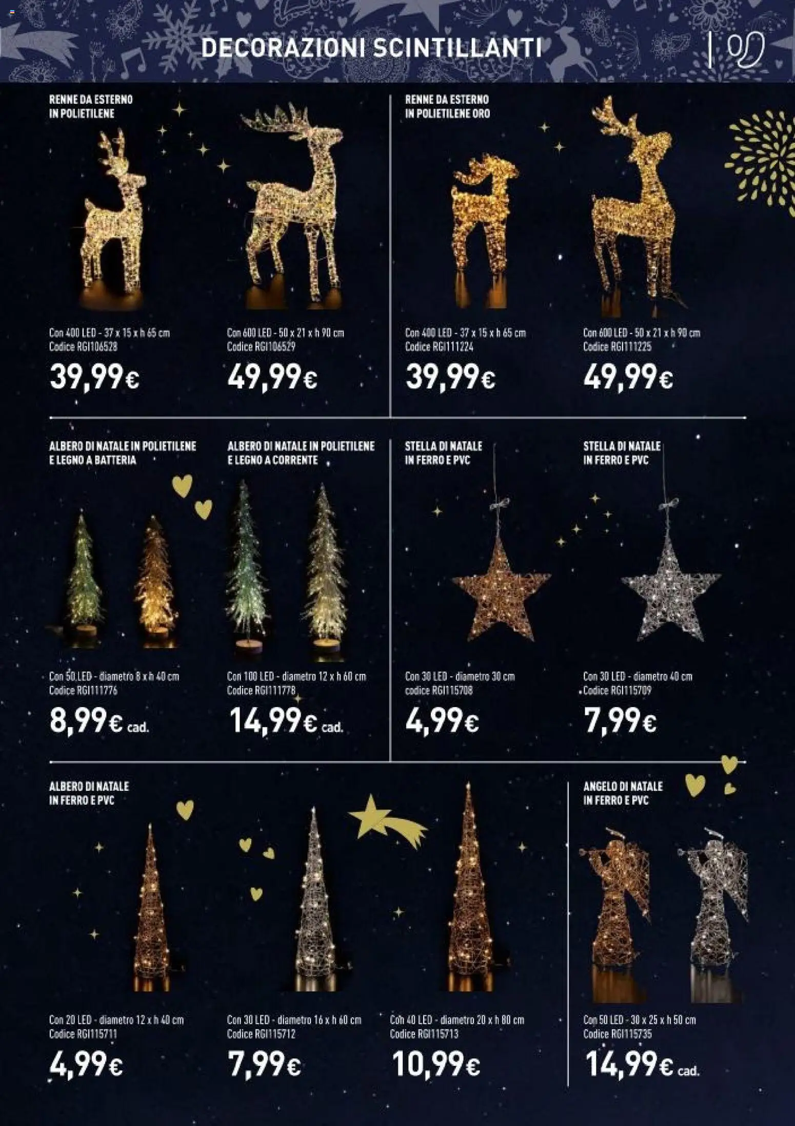 Volantino Unieuro del 06.11.2025 | Pagina: 3 | Prodotti: Albero di natale, Batteria, Decorazioni