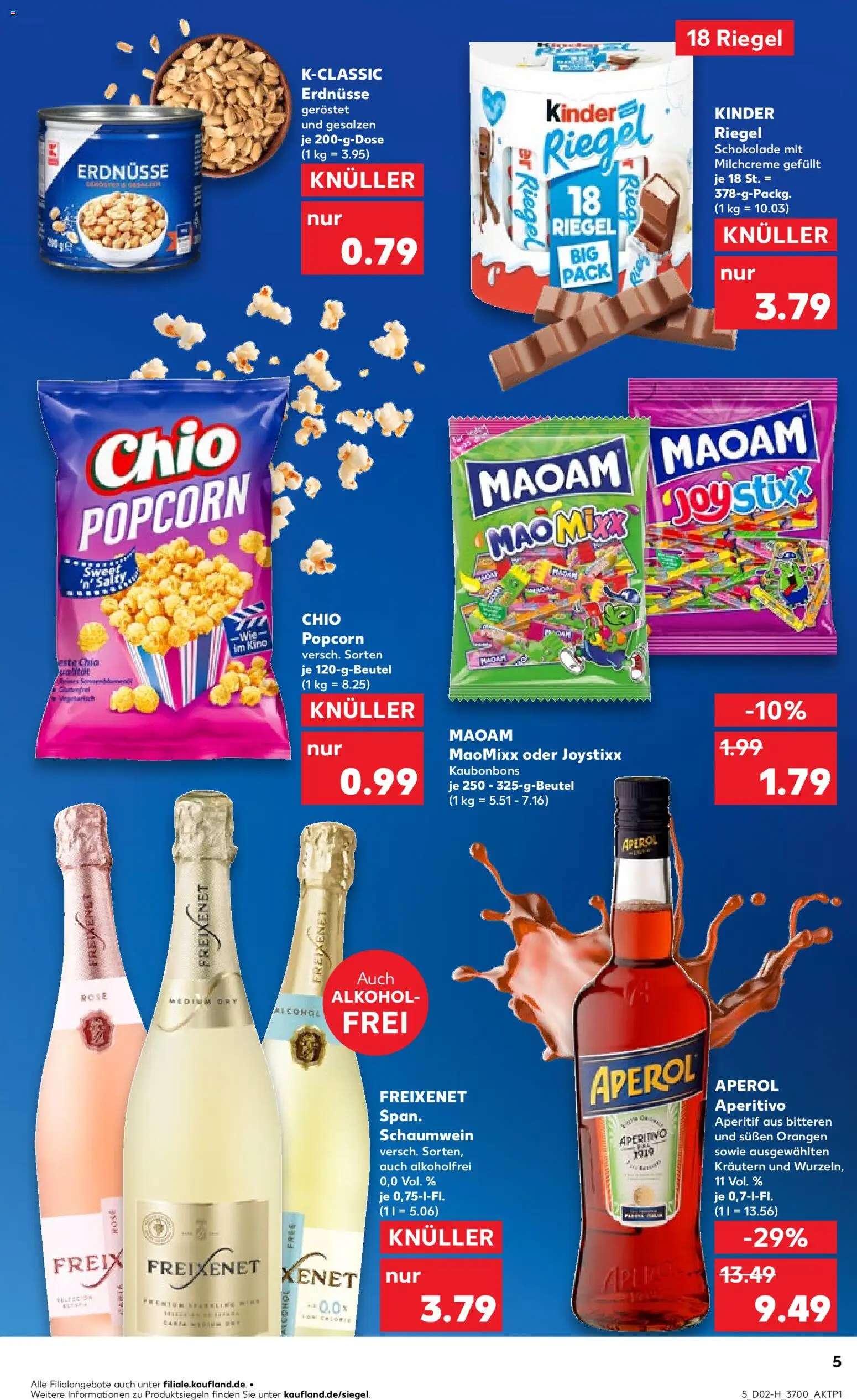 Kaufland prospekt Rostock	 – gültig ab 08.01.2026 | Seite: 5 | Produkte: Kinder schokolade, Orangen, Kinder riegel, Aperol