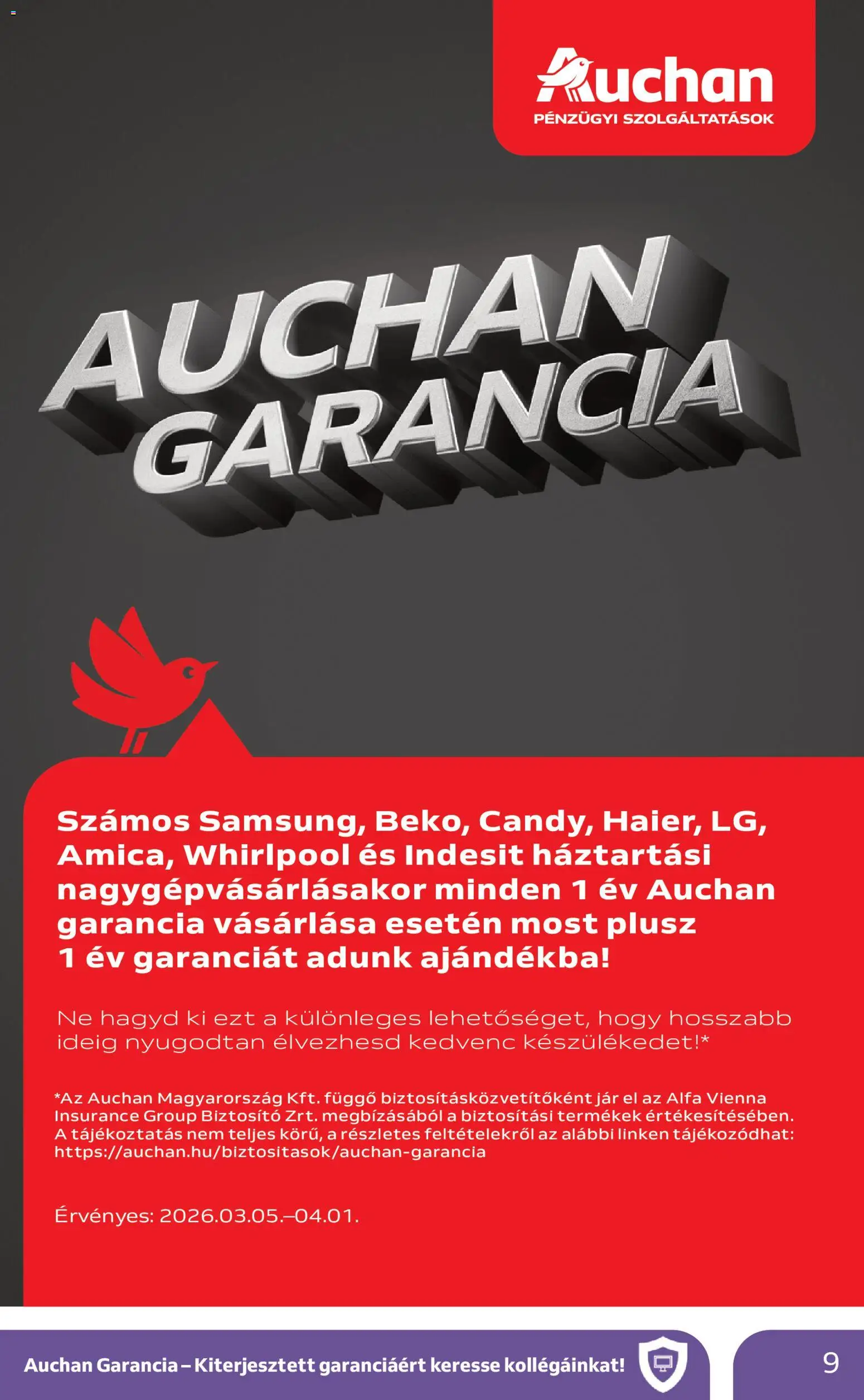 Auchan akciós ujság - amely érvényes a következő dátumtól: 19.03.2026 | Oldal: 9