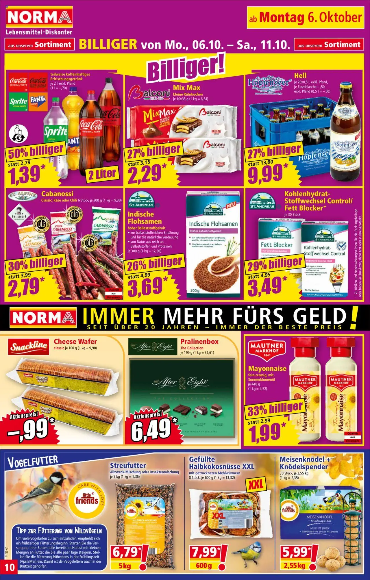 Norma Flugblatt gültig ab 06.10.2025 | Seite: 10 | Produkte: Mayonnaise, Chili, Käse