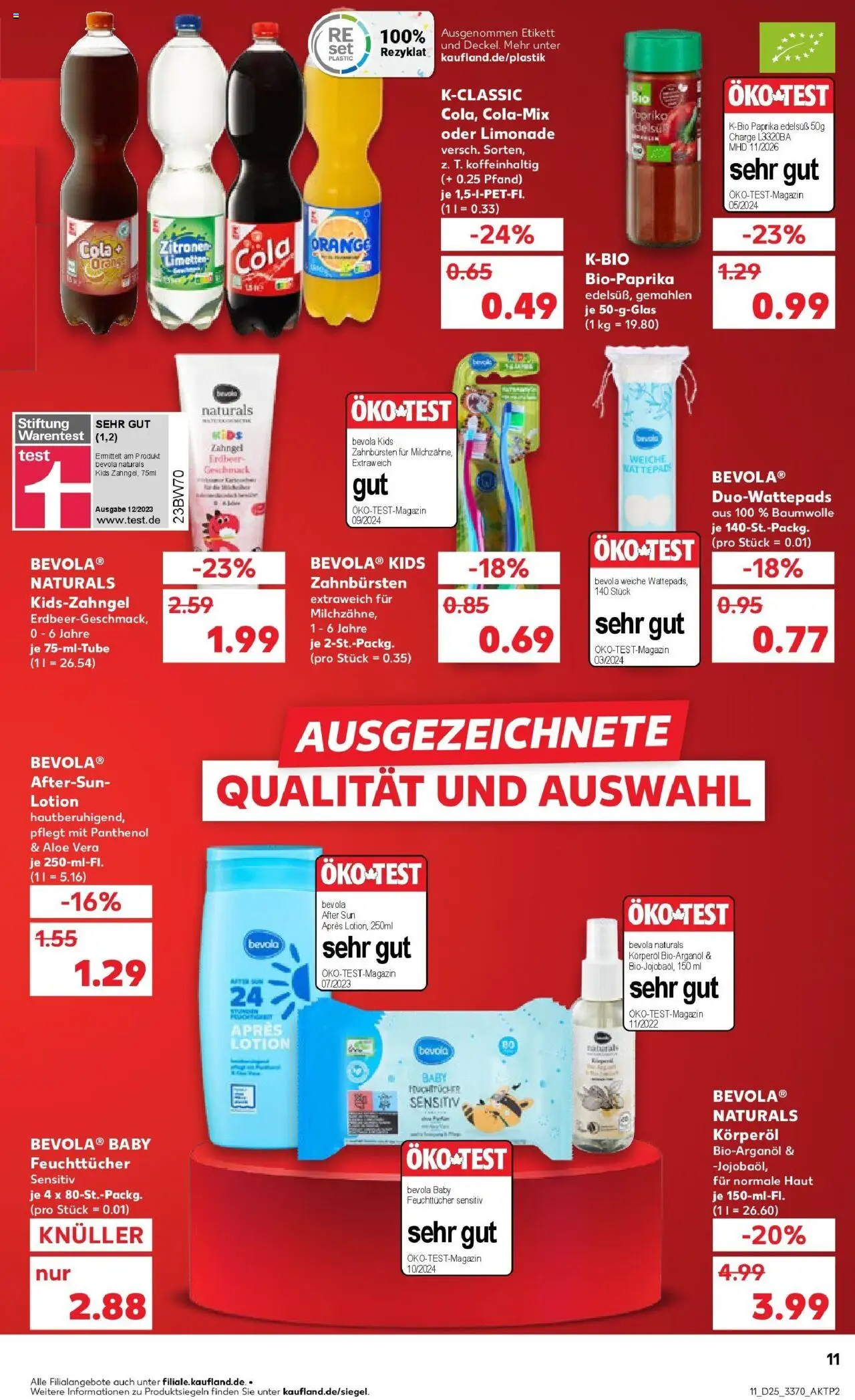 Kaufland prospekt Schwerin	 - gültig ab dem 22.06.2025 | Seite: 24 | Produkte: Limetten, Limonade, Paprika, After Sun