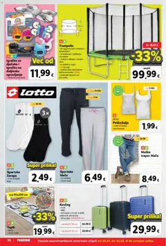 Plodine - Katalog - Pregled kataloga iz trgovine Plodine, vrijedi od 28.01.2026 | Stranica: 36 | Proizvodi: Trampolin, Tepih, Hlače, Čarape