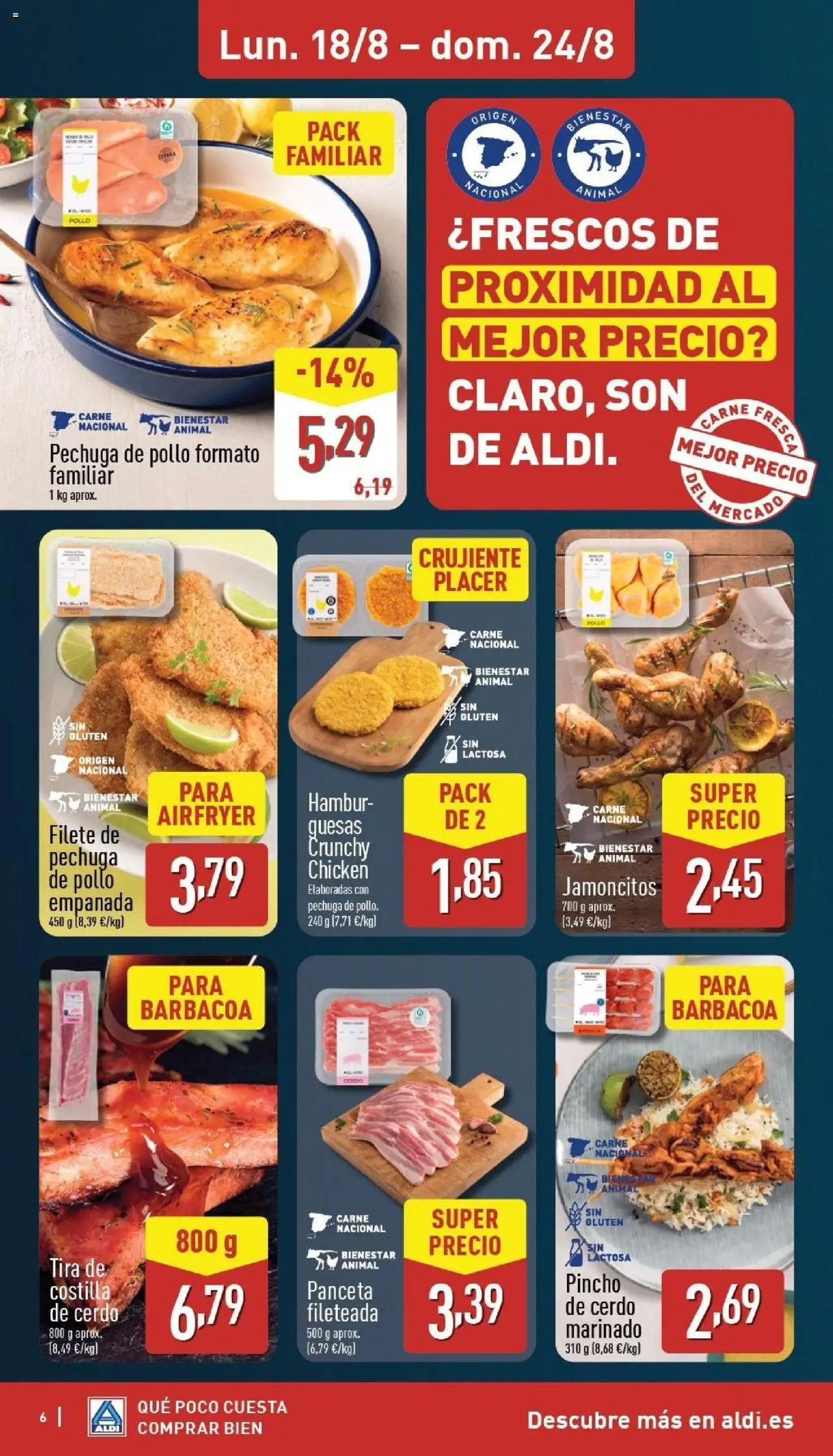 Aldi folleto Península │ válido desde el 18.08.2025 | Página: 6 | Productos: Ηλεκτρικός φούρνος, Costilla de cerdo, Barbacoa, Filete
