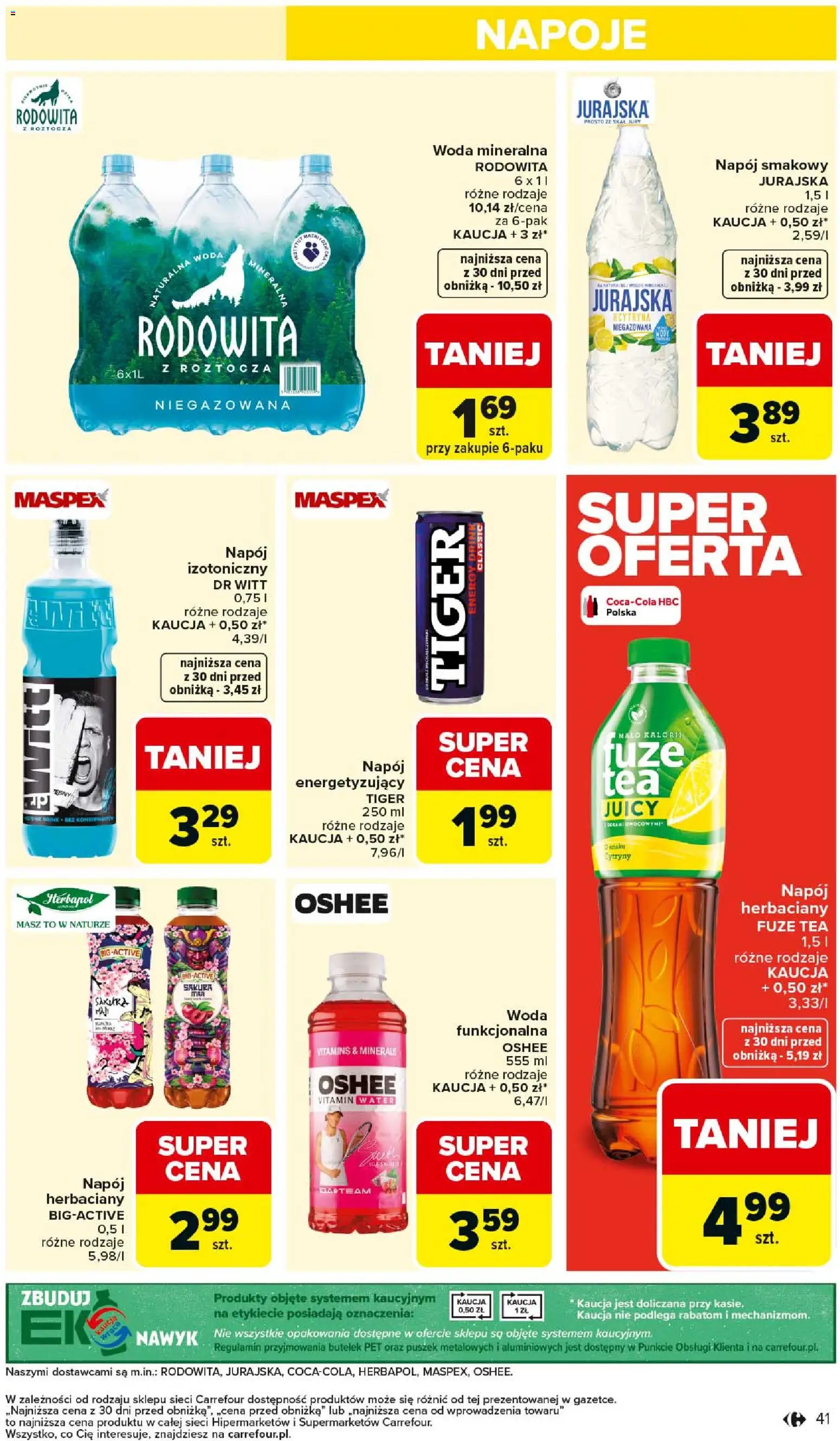 Carrefour Gazetka od 26.01.2026 | Strona: 43 | Produkty: Napoje, Woda