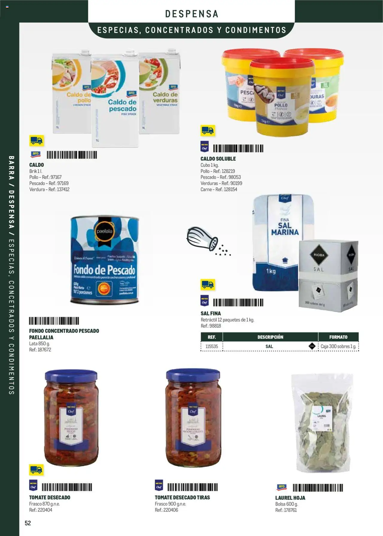 Makro -  Menú y Barra Canarias │ válido desde el 08.09.2025 | Página: 52 | Productos: Pescado, Bolsa, Caja