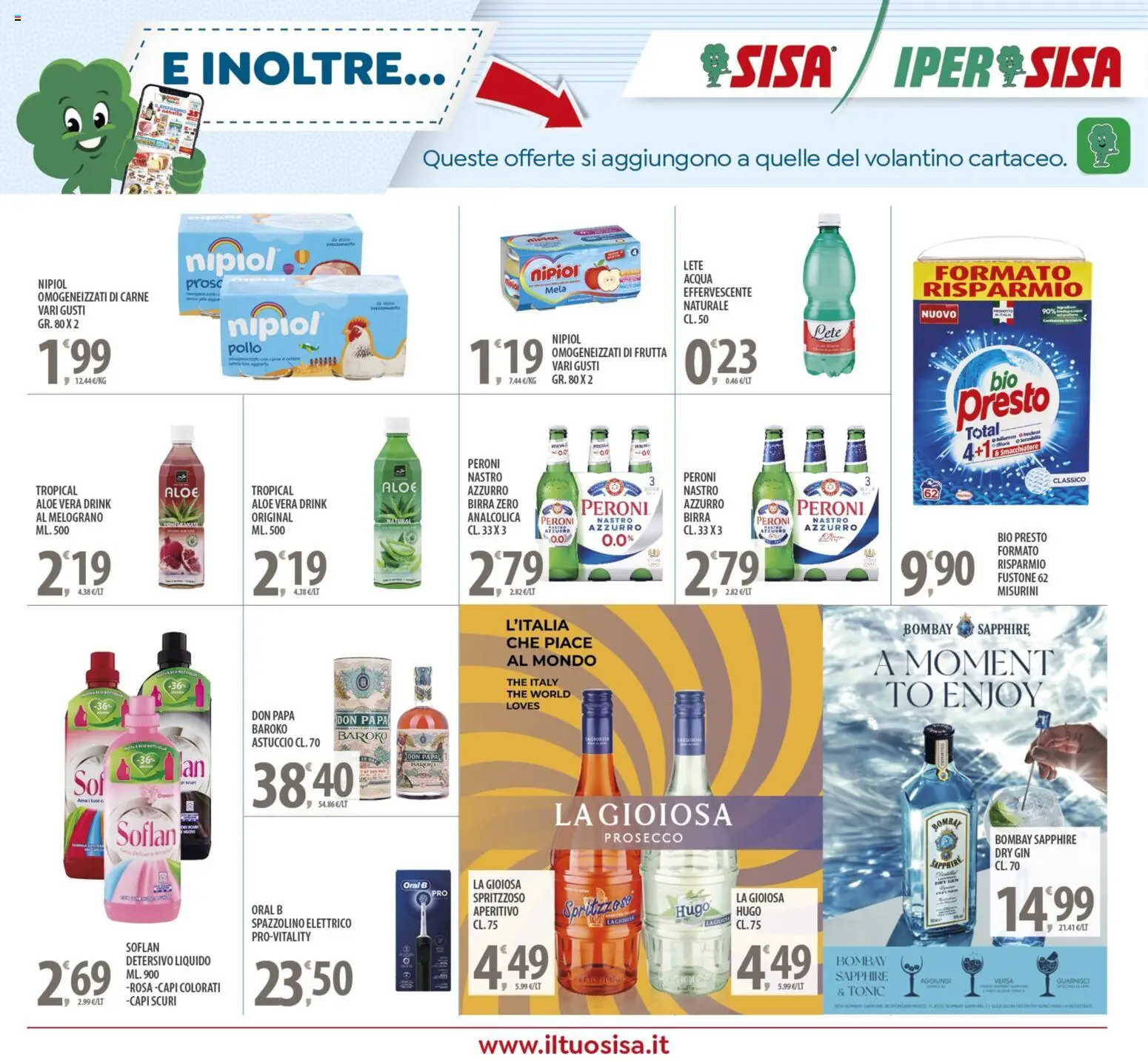 Volantino SISA del 05.12.2025 | Pagina: 23 | Prodotti: Gin, Prosecco, Astuccio, Aloe vera