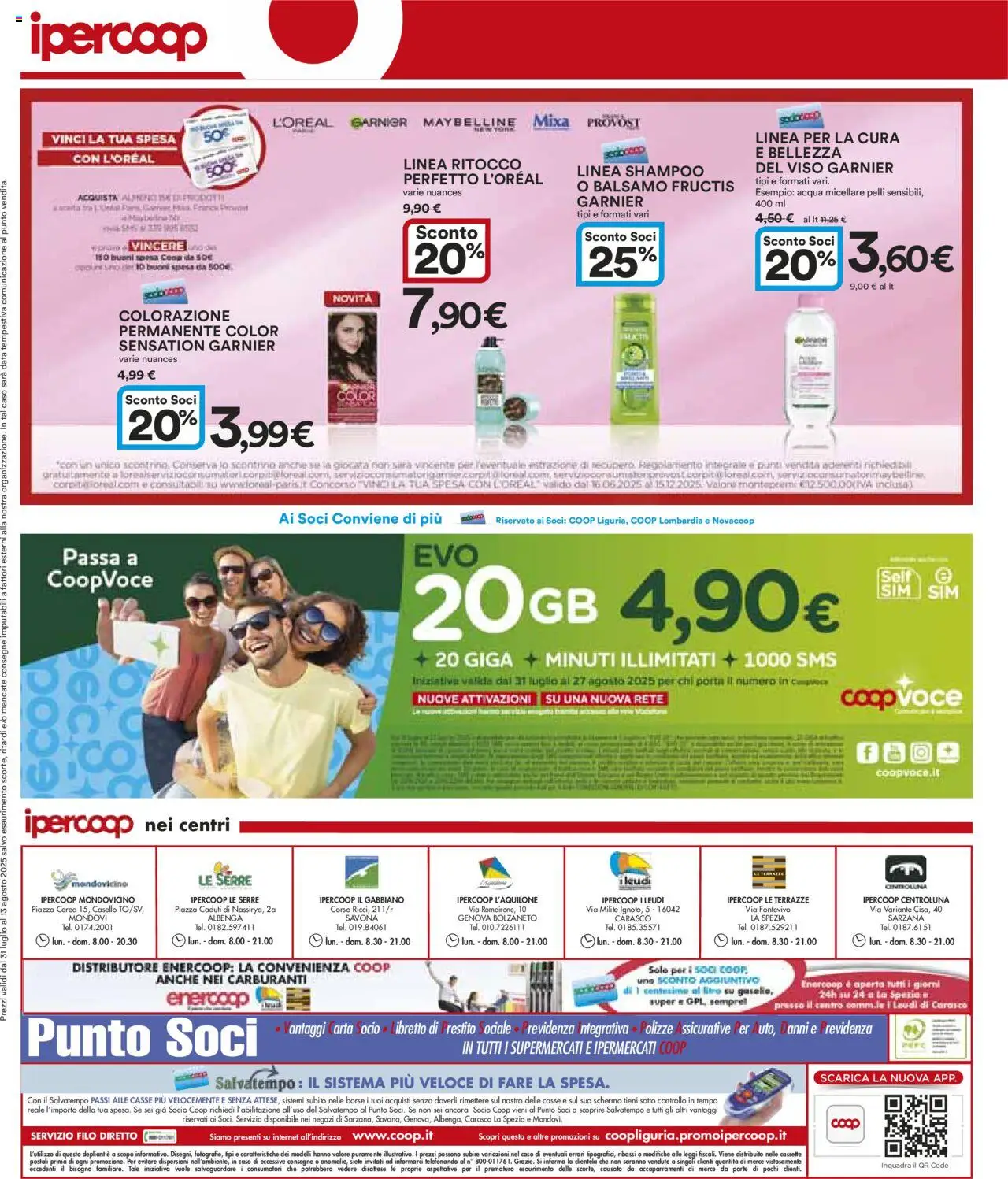 Volantino Ipercoop del 31.07.2025 | Pagina: 34 | Prodotti: Schermo, Shampoo, Balsamo, Acqua