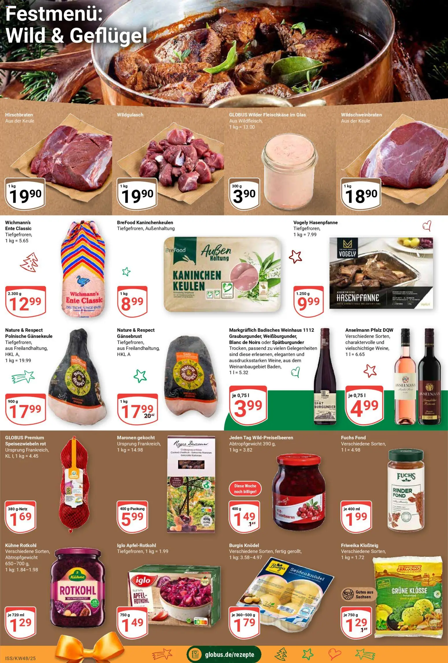 Globus - Black Friday – gültig ab 24.11.2025 | Seite: 12 | Produkte: Rotkohl, Kaninchen, Iglo, Äpfel