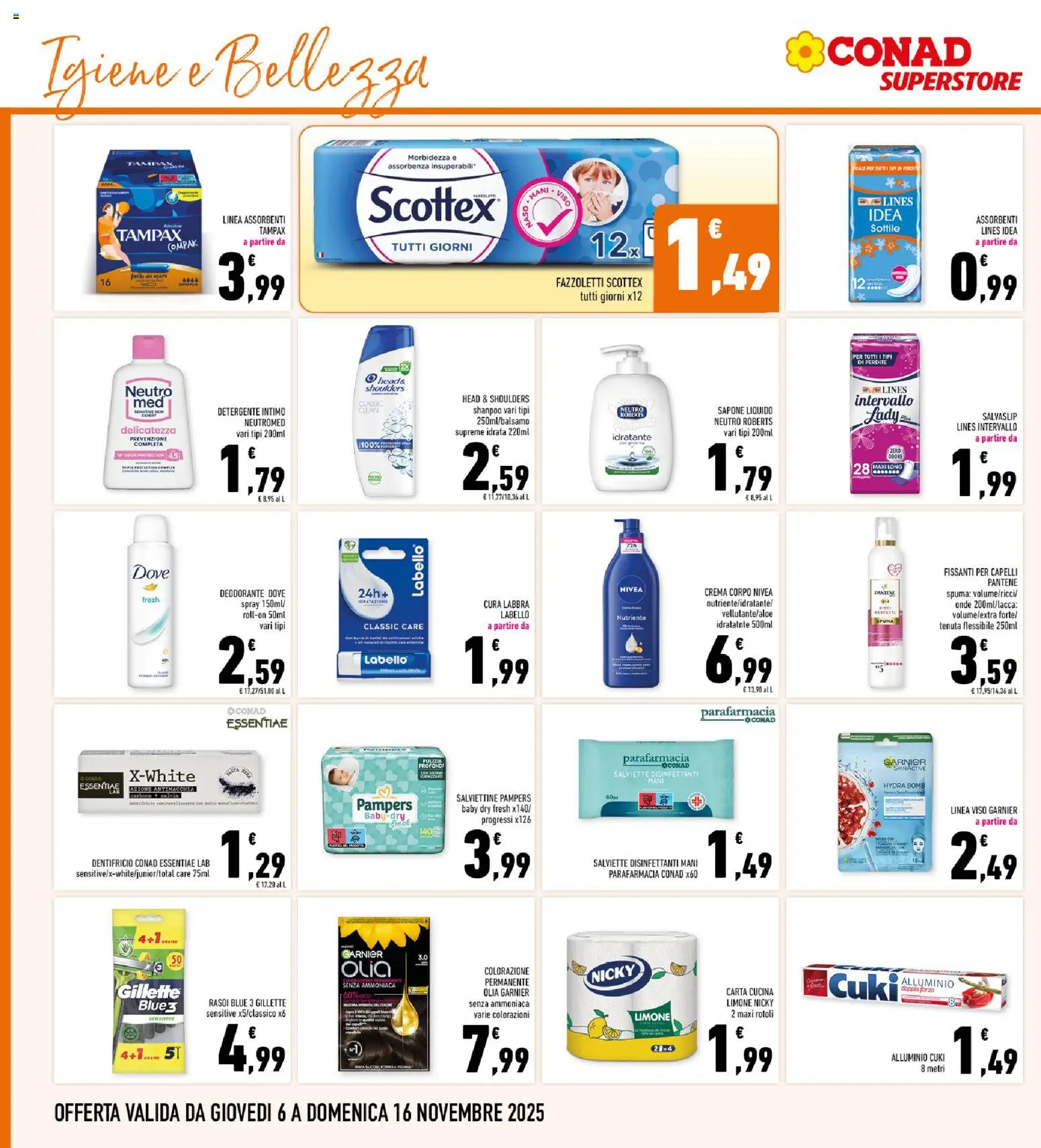 Volantino Conad del 06.11.2025 | Pagina: 24 | Prodotti: Crema, Sapone, Data, Alluminio