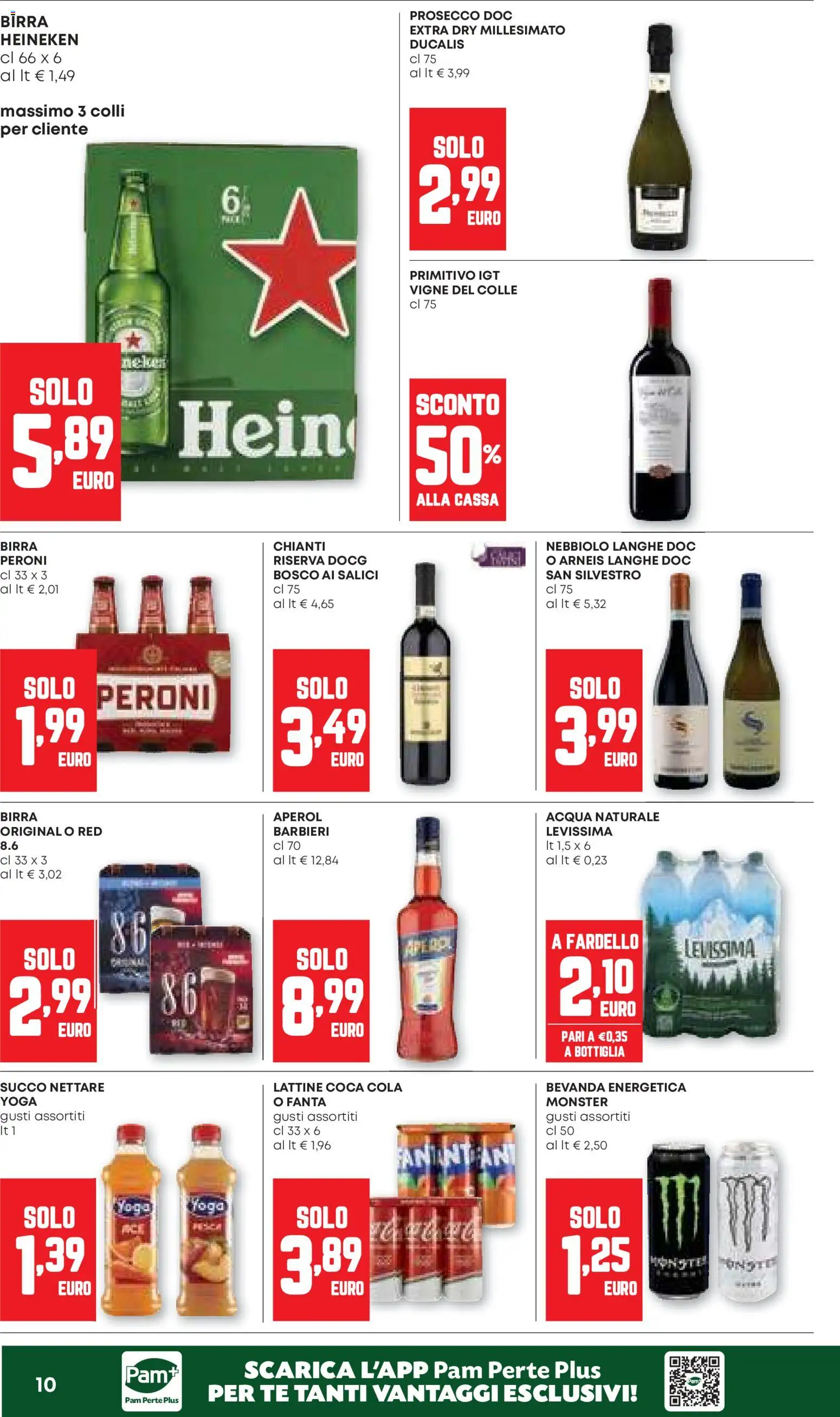 Volantino Panorama del 12.03.2026 | Pagina: 10 | Prodotti: Birra, Prosecco, Acqua, Aperol