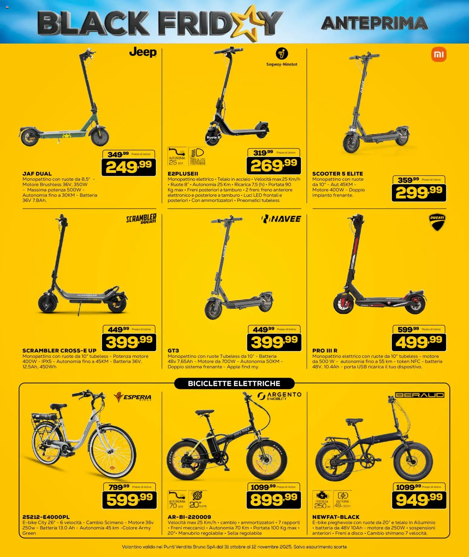 Volantino Euronics del 31.10.2025 | Pagina: 14 | Prodotti: Monopattino, Disco, USB, Monopattino elettrico